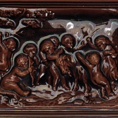 Mattonella smaltata Burmantofts Faience Bacchanalian Red