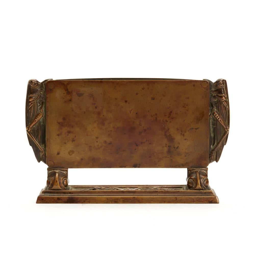 Arts and Crafts Arts & Crafts Bronze Frame with Grasshoppers, circa 1900