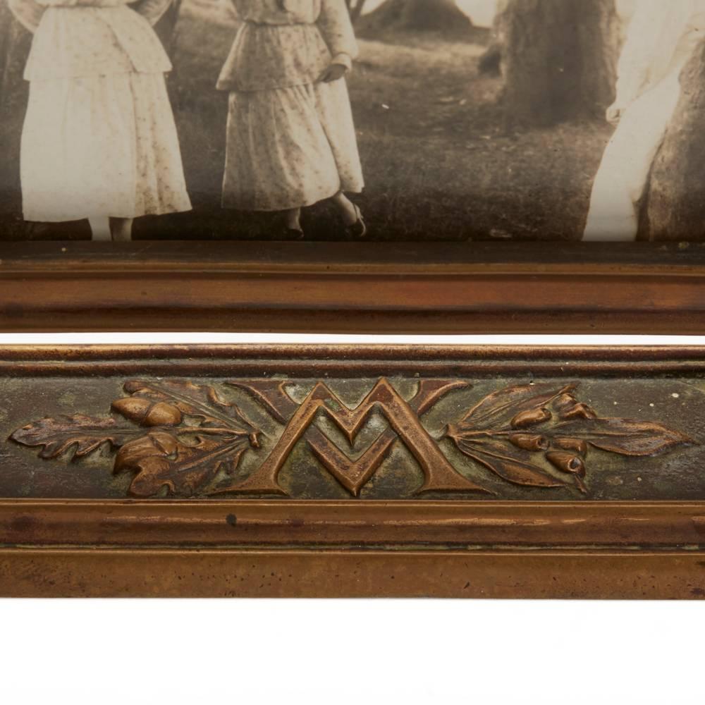 Arts & Crafts Bronze Frame with Grasshoppers, circa 1900 2