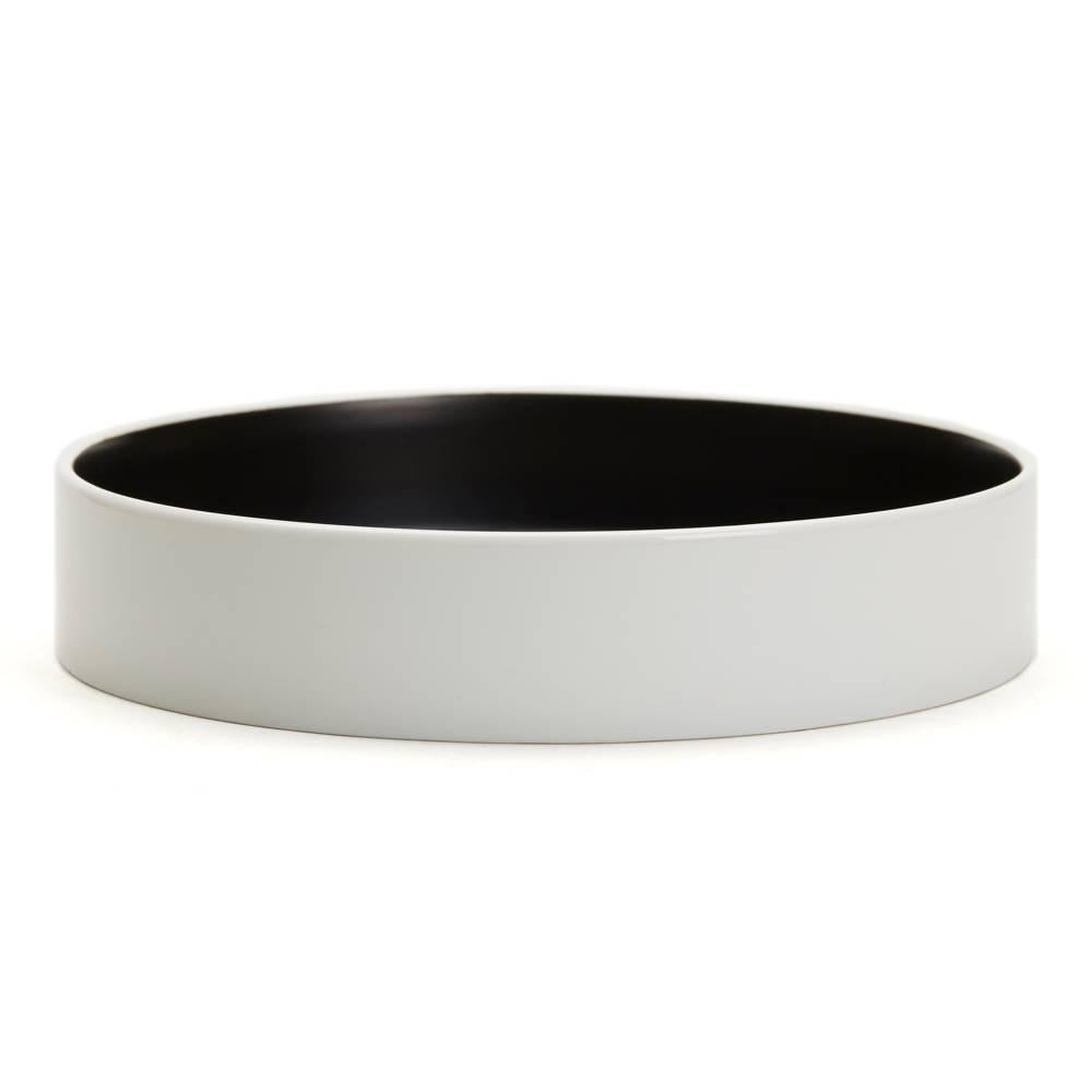 Mid-Century Modern Vintage Rosenthal Black and White Monochrome Dish by Hans-Theo Baumann, 1960s For Sale