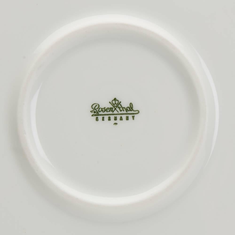 German Vintage Rosenthal Black and White Monochrome Dish by Hans-Theo Baumann, 1960s For Sale