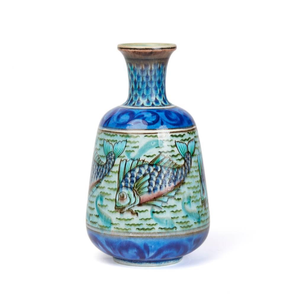Glazed Burmantofts Faience Anglo-Persian Leonard King Vase, circa 1895