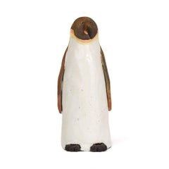 Raku Studio Pottery Glazed Penguin, 20th Century