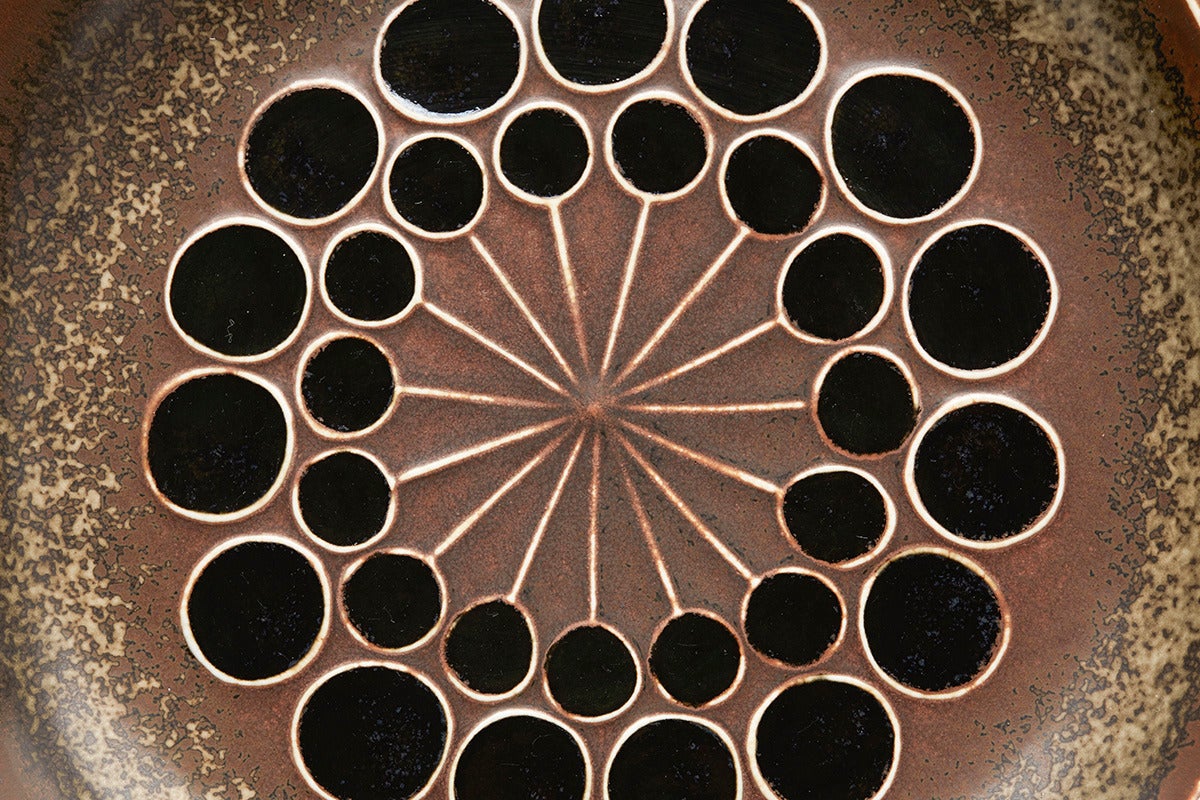 Terracotta Ciotola d'epoca in ceramica artistica svedese Hertha Bengtson per Rörstrand, XX secolo in vendita