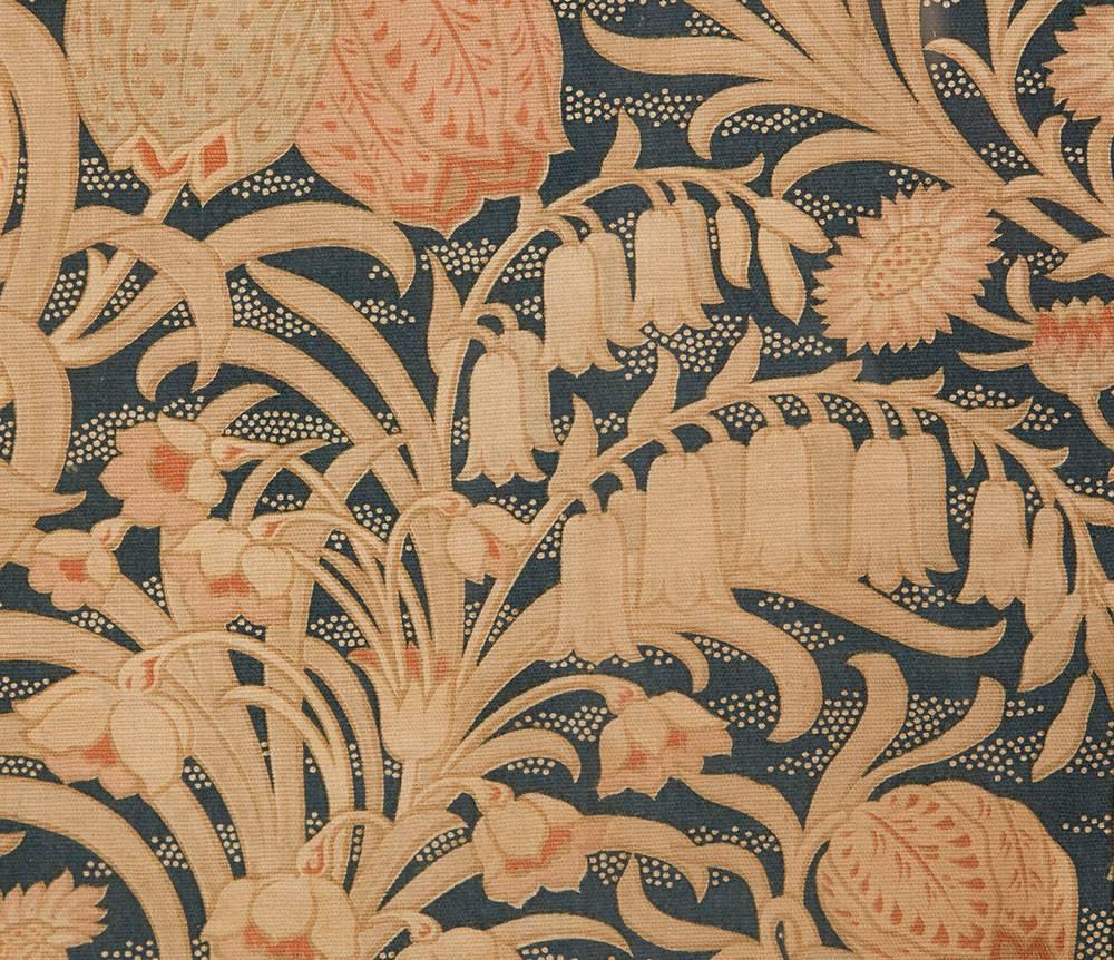 This late 18th century fabric sample is believed to be by William Morris, an eminent member of the Arts & Crafts movement. The sample displays Morris’s bold and fluid style, as well as his hand made approach to wallpaper and fabric design. It