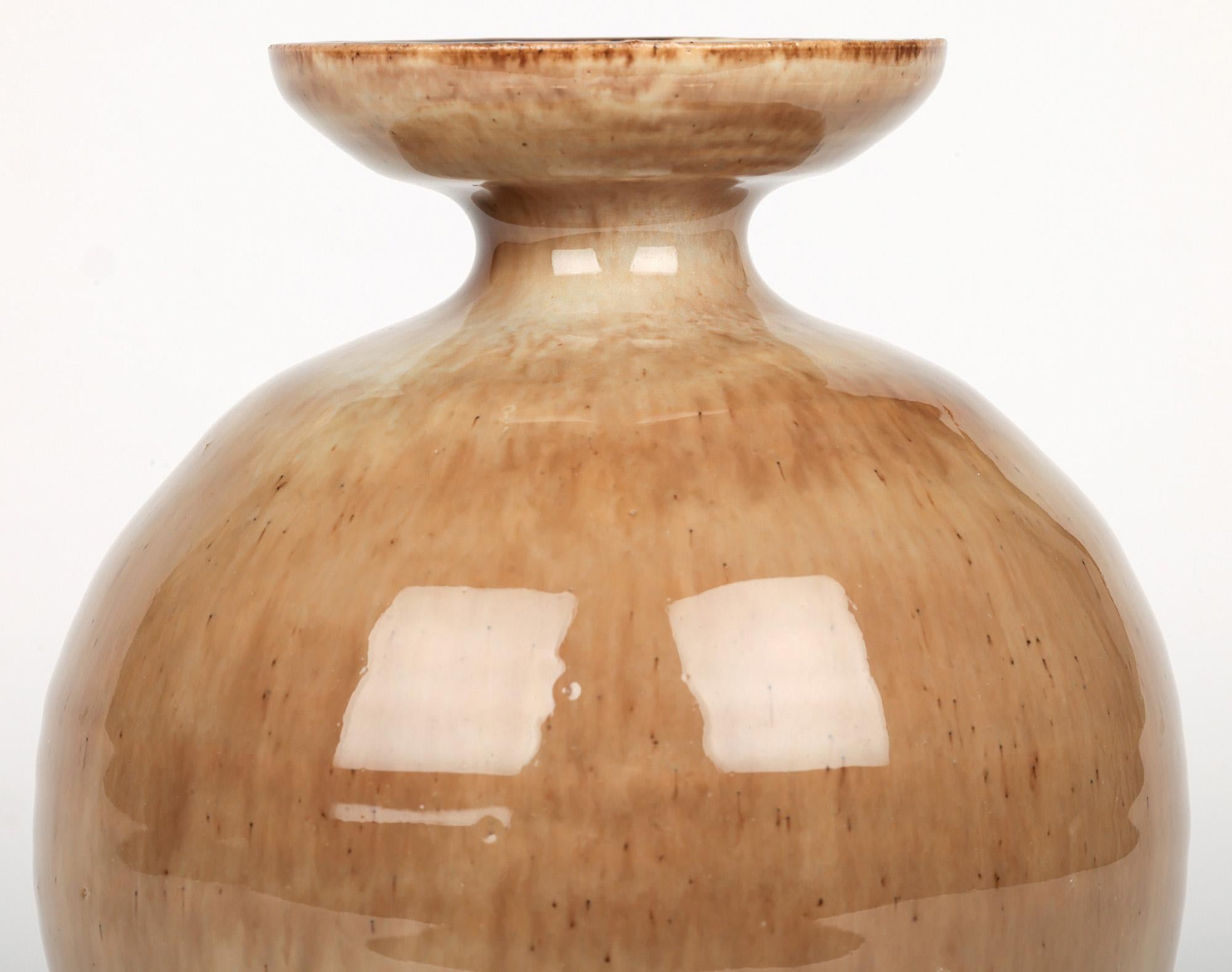 Mid-Century Modern Roy Newman Pear Tree Pottery Stunning Studio Vase For Sale