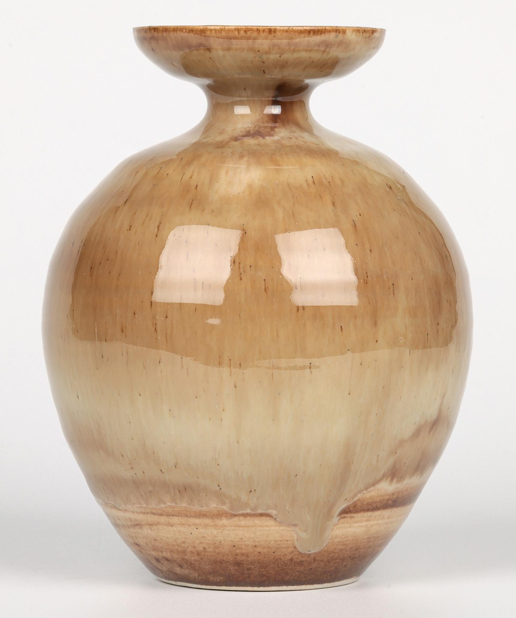 Roy Newman Pear Tree Pottery Stunning Studio Vase For Sale 3