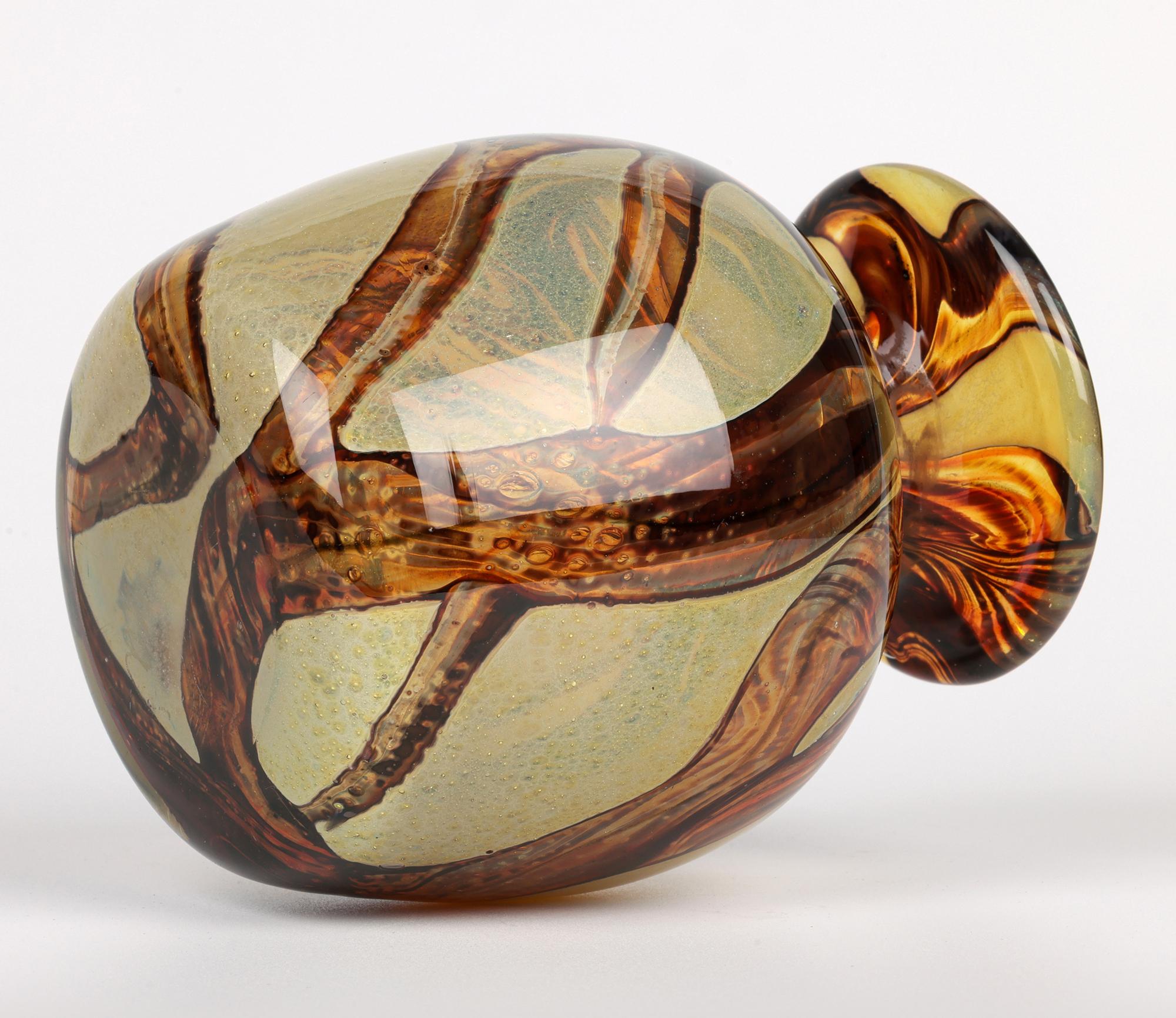 Eric Dobson et Michael Harris pour Mdina Studio Glass Vase à sable en vente 4