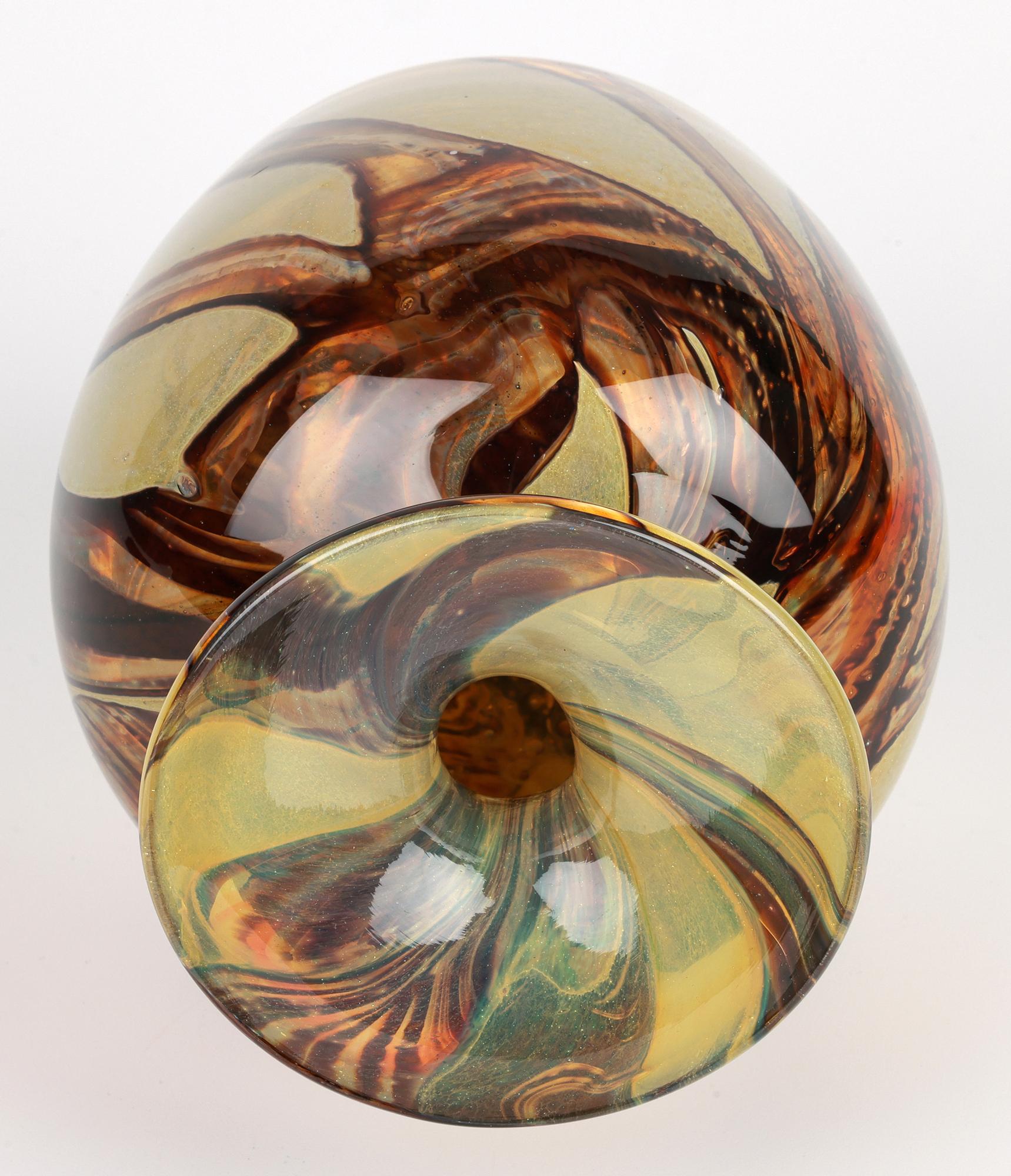 Eric Dobson et Michael Harris pour Mdina Studio Glass Vase à sable en vente 7