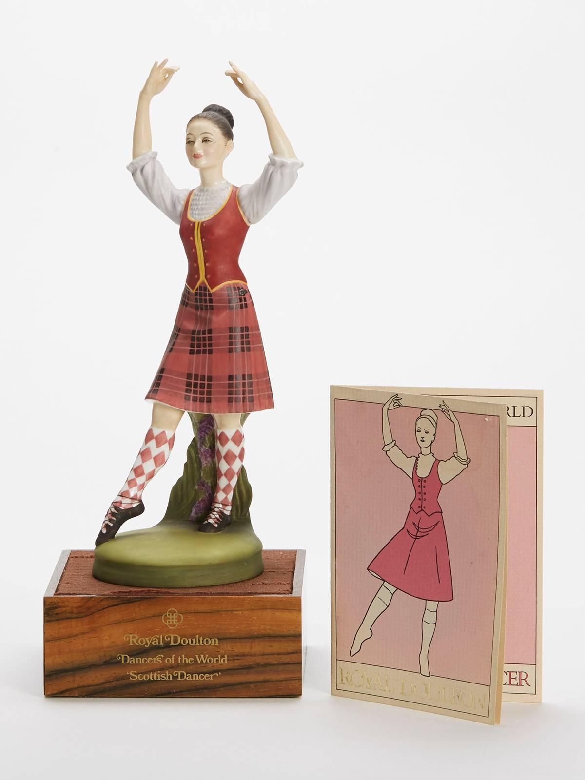 Originating from a private collection a vintage limited edition Royal Doulton Dancers of the World series porcelain figurine titled Kurdish Dancer and numbered HN2436. Designed by Peggy Davies the figure is one of 12 figures produced by Royal