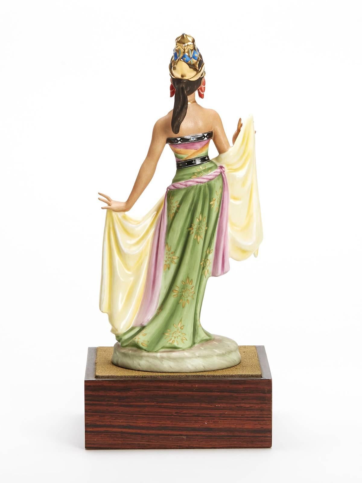 Hand-Painted Royal Doulton Balinese Dancer Figurine, 1982