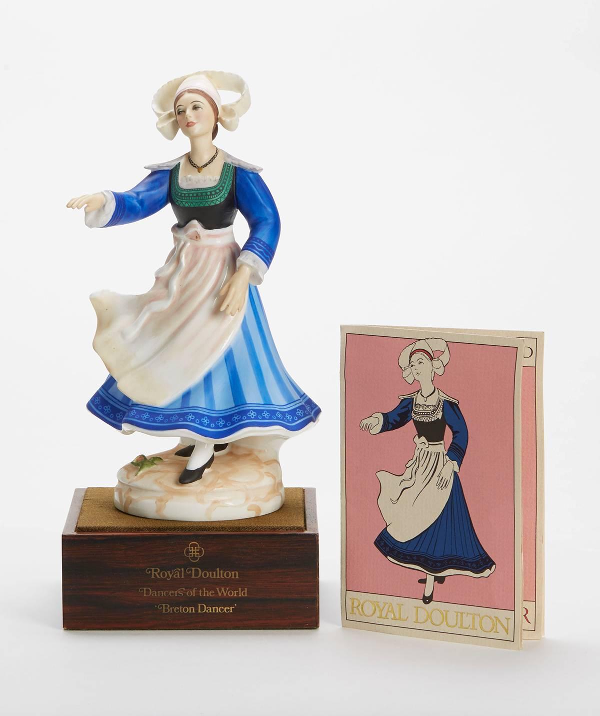 Originating from a private collection a vintage limited edition Royal Doulton Dancers of the World series porcelain figurine titled Kurdish Dancer and numbered HN2383. Designed by Peggy Davies the figure is one of 12 figures produced by Royal