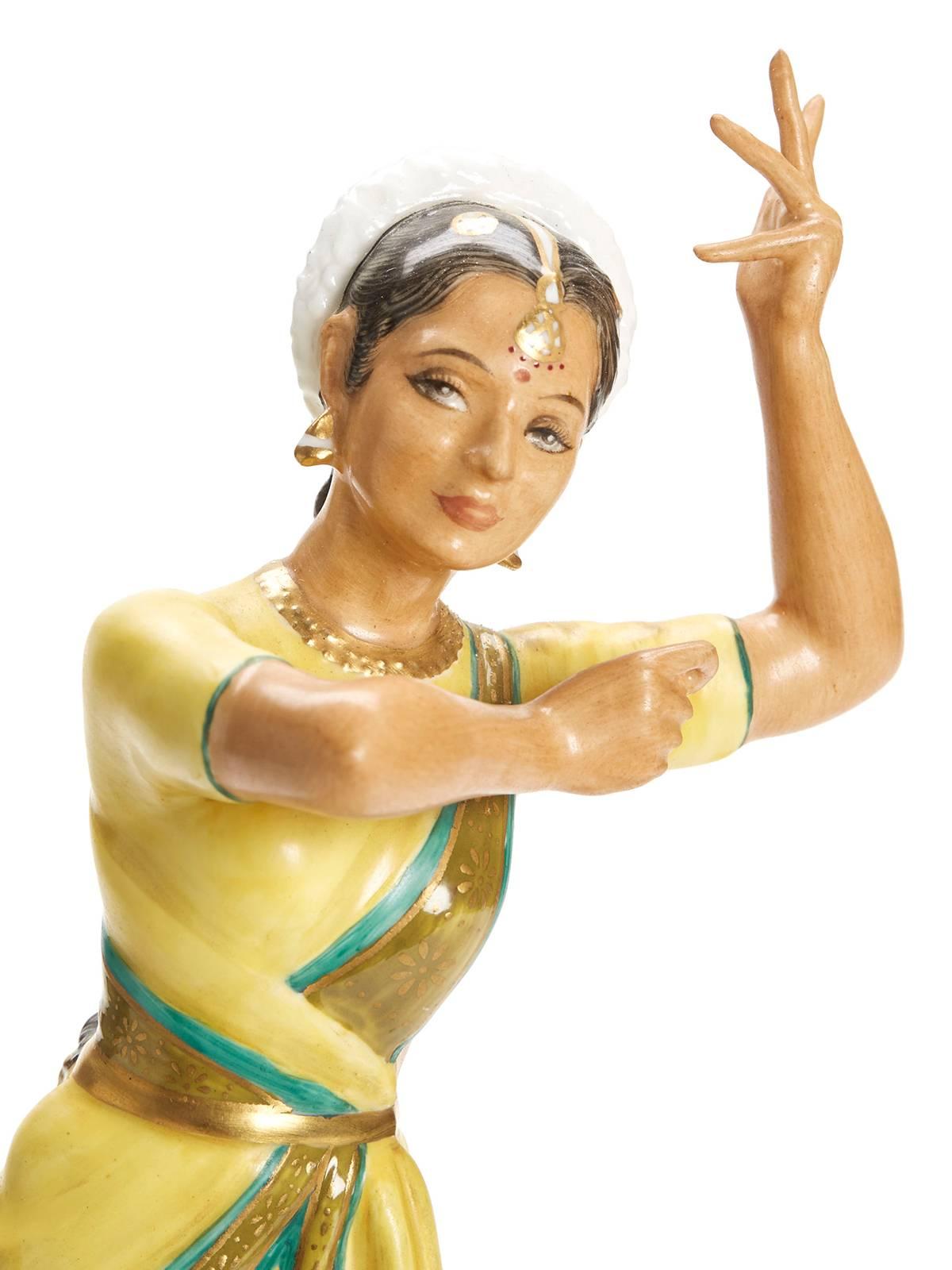 Late 20th Century Royal Doulton Indian Temple Dancer Figurine, 1976