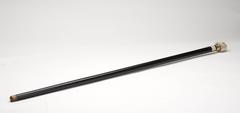 Rare Antique Chinese Silver Novelty Walking Stick, 19th Century