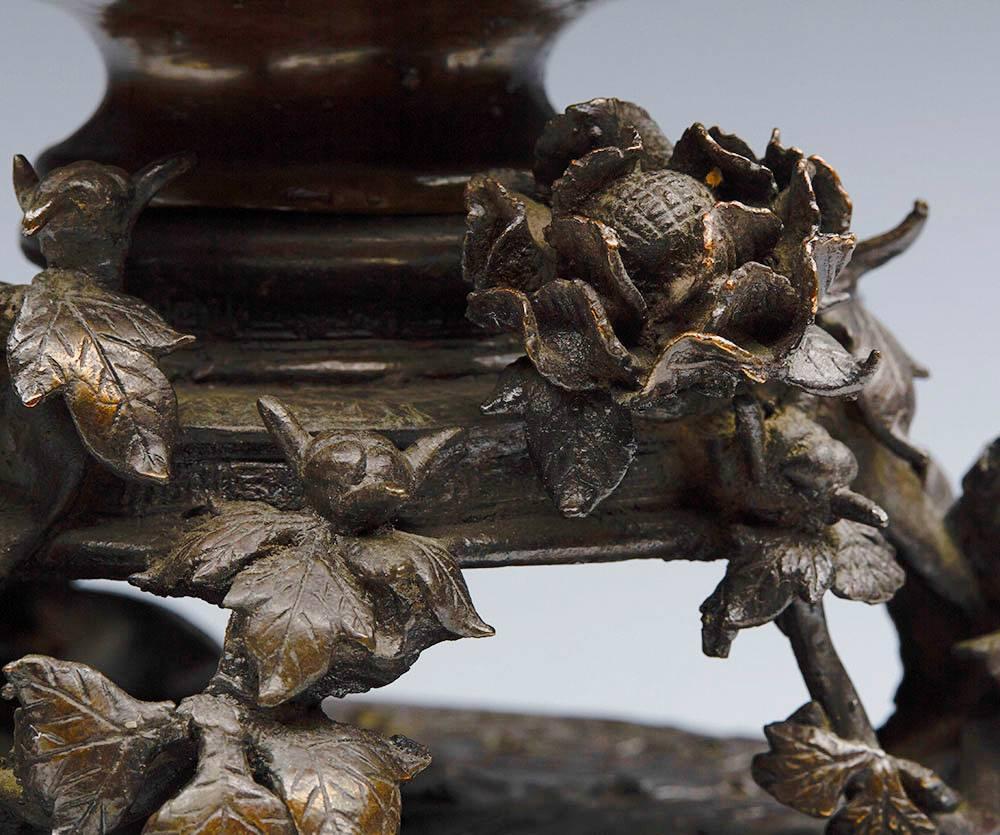 Antique Japanese Meiji Bronze Usubata with Dragons, 19th Century 4