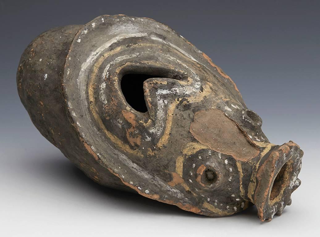 Kwoma Ceremonial Pottery Head Jar Papau New Guinea, 19th Century 1