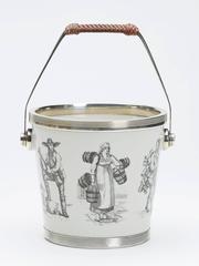 Scandinavian Silver Mounted Figural Ice Bucket