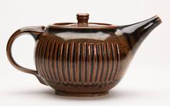 Teiera Brown Studio A di Ken Halsall Light Trees Pottery, circa 1975