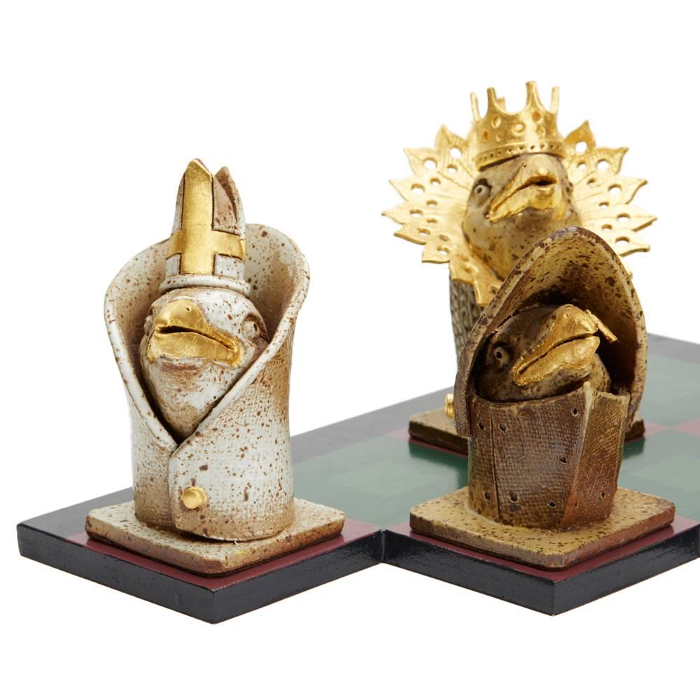 Contemporary Kenneth Breeze Studio Pottery Chess Sculpture Installation For Sale