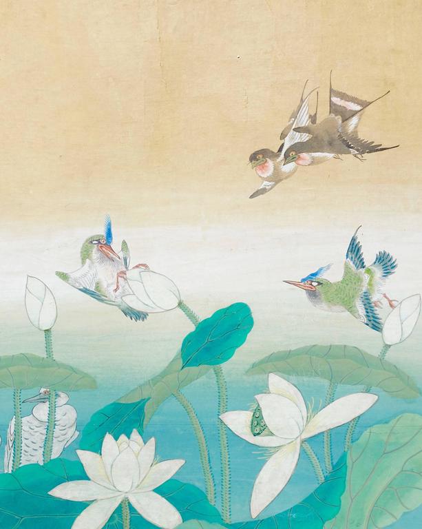 Hand Painted Chinese Wallpaper For Sale at 1stdibs