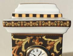 Versace "Barocco" Pattern Table Clock by Rosenthal Porcelain, Germany