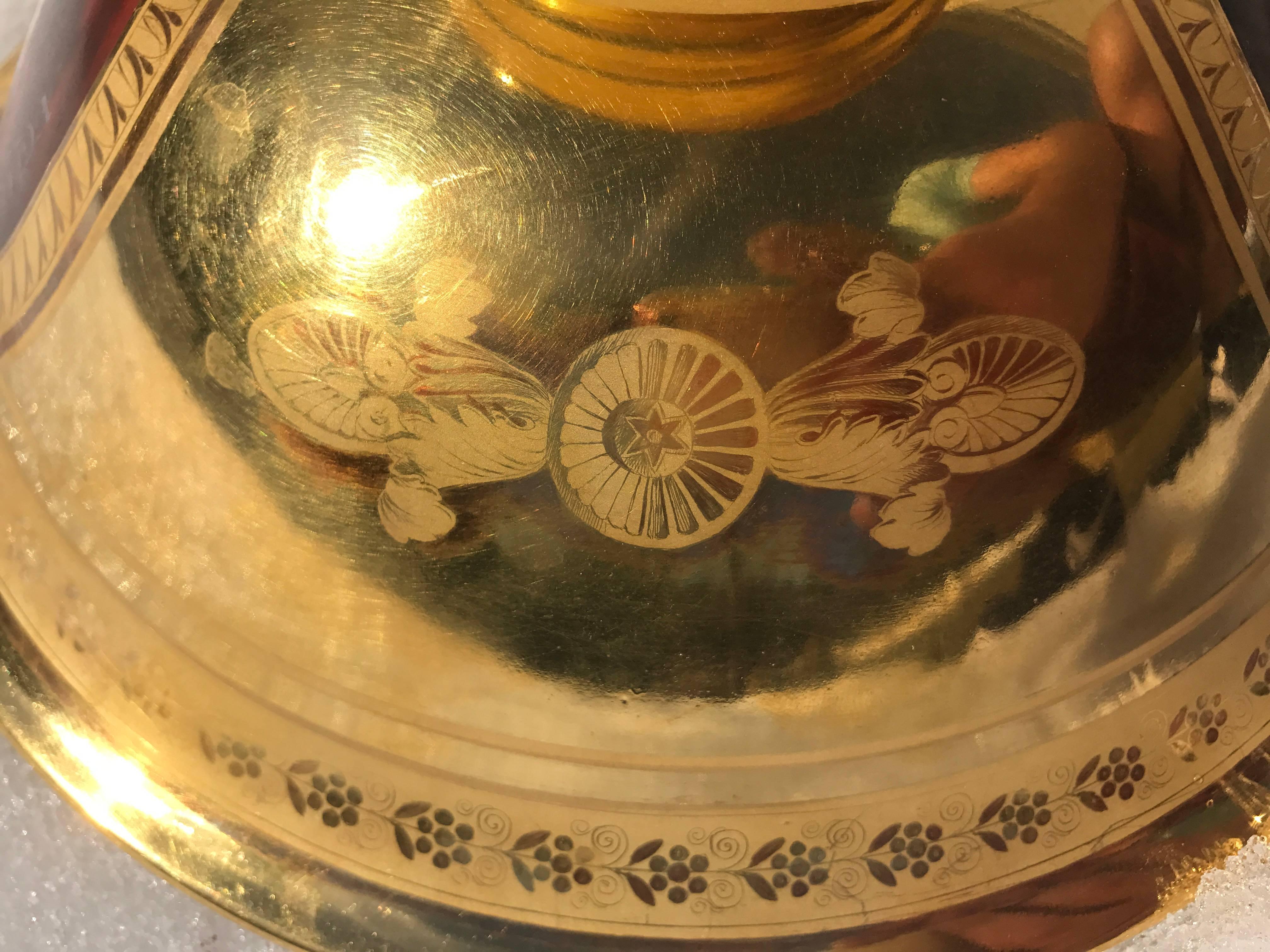 A Rare Cameo Inlaid Empire Porcelain Bowl  For Sale 3