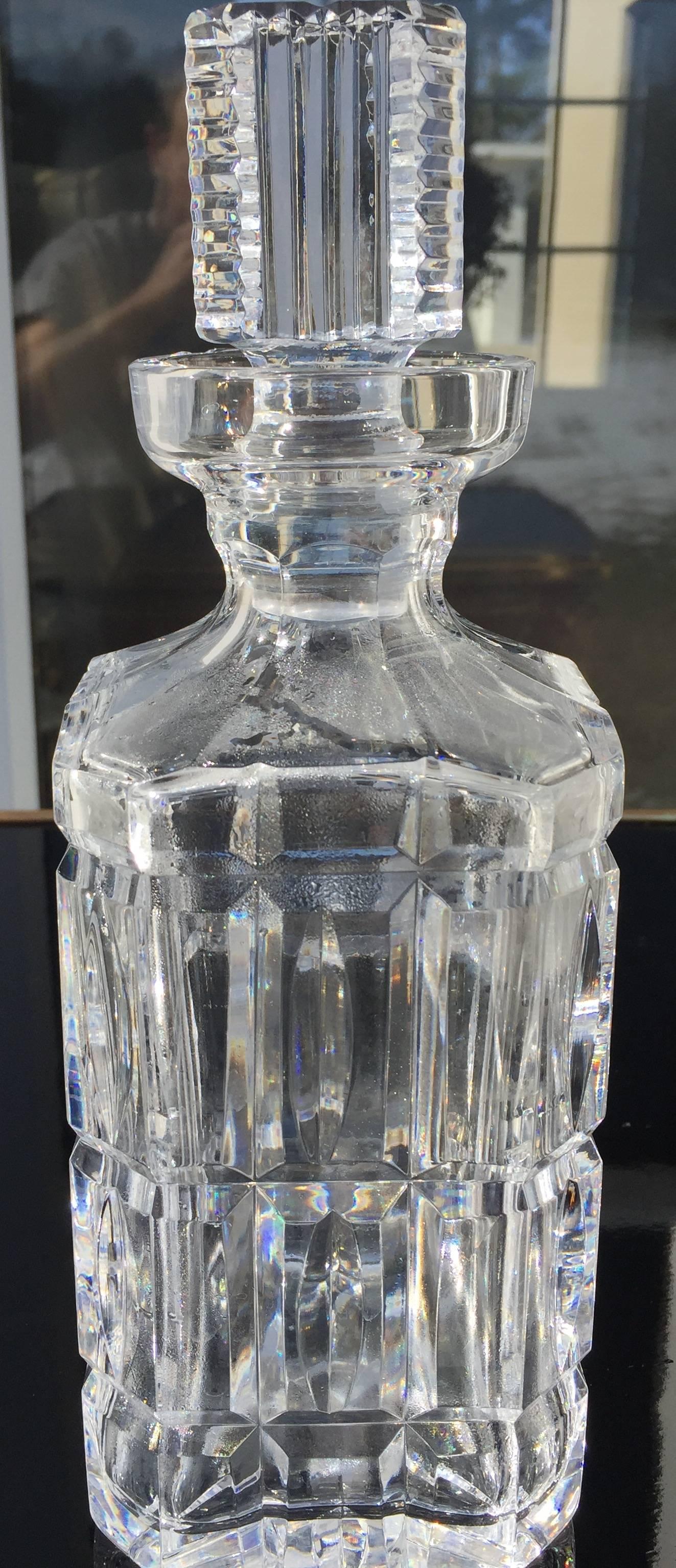 Hand-Crafted Elegant Set of Five Waterford Cut Crystal Decanters Mid-20th Century