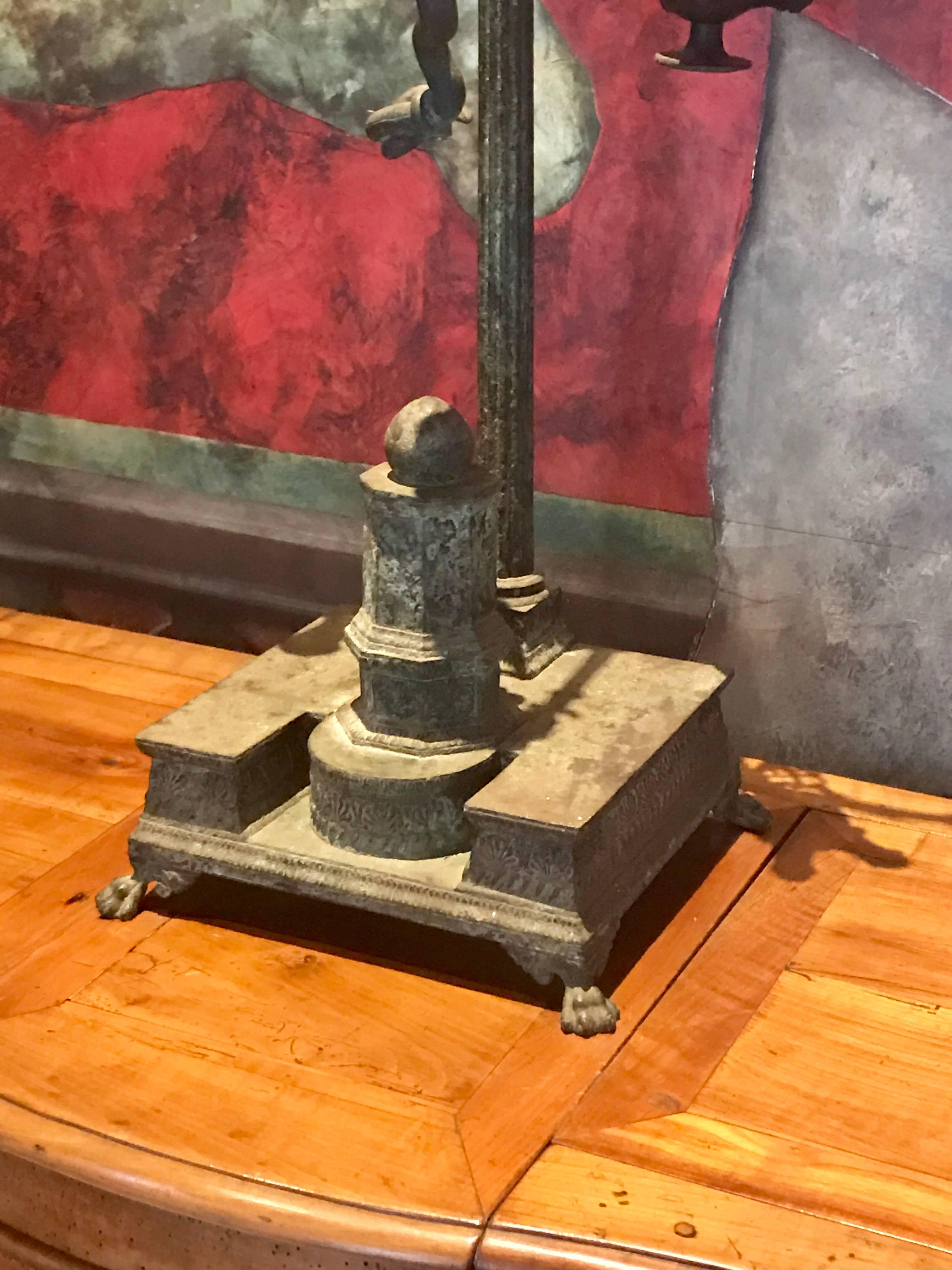 Italian Bronze Table Lamp 
