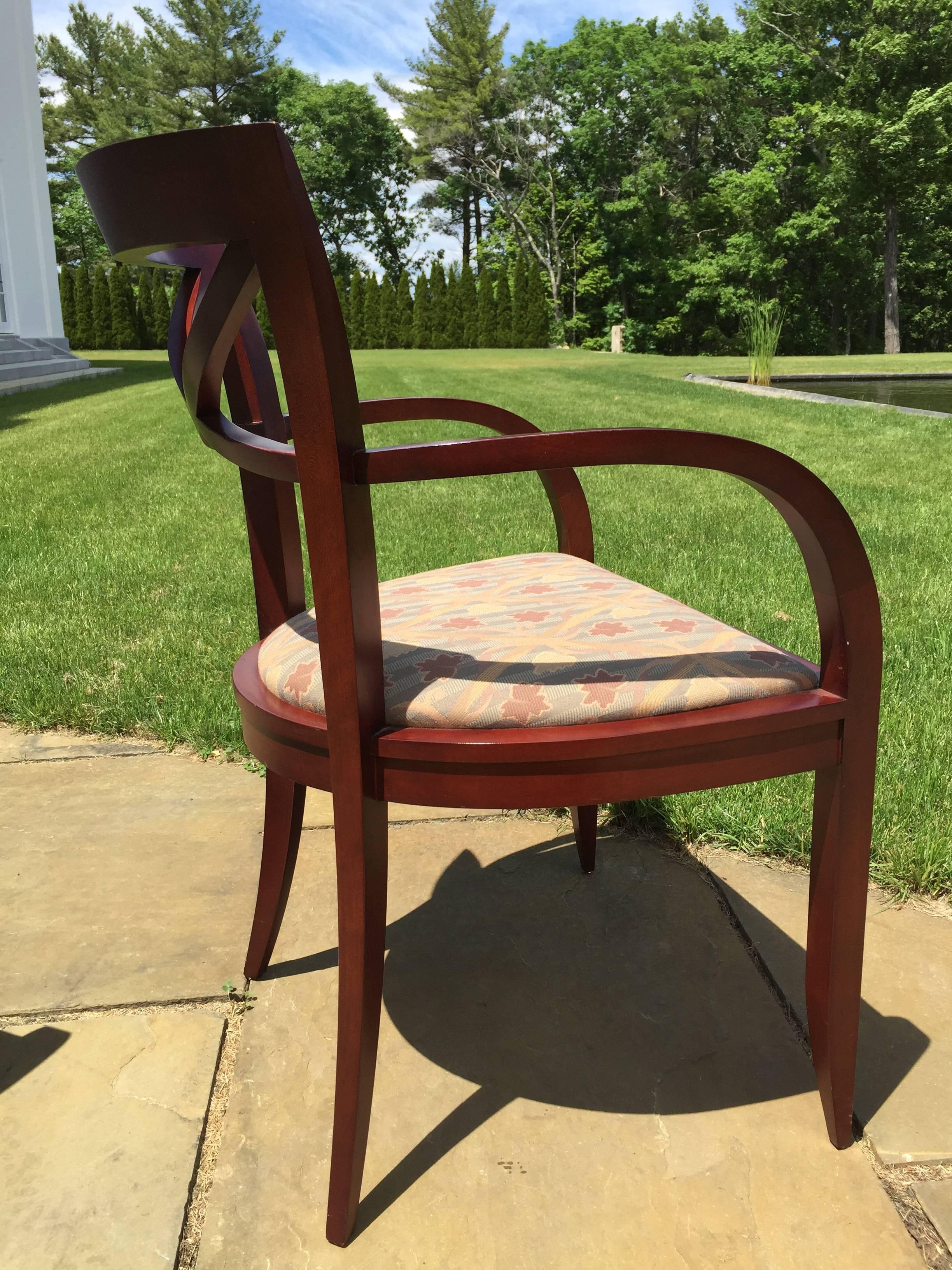 American Pair of Armchairs by David Edward made of Cherrywood,  Baltimore, MD
