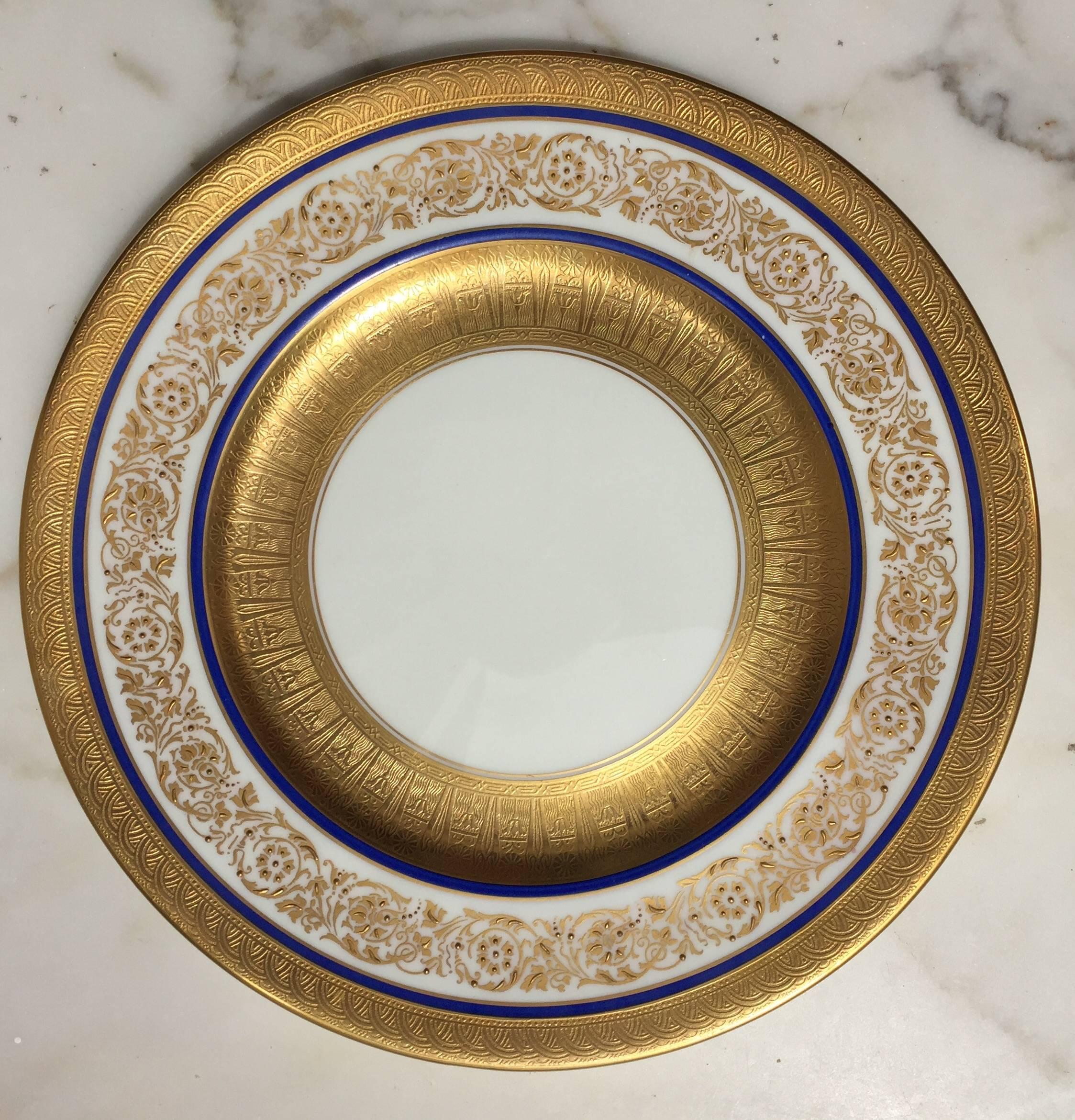 George III 10 Dinner Plates by Cauldon