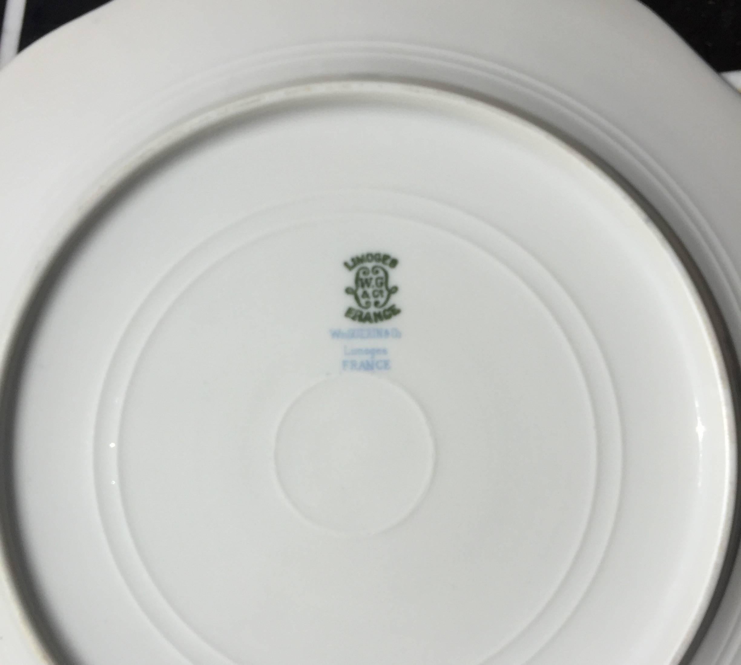 limoges china blue and gold