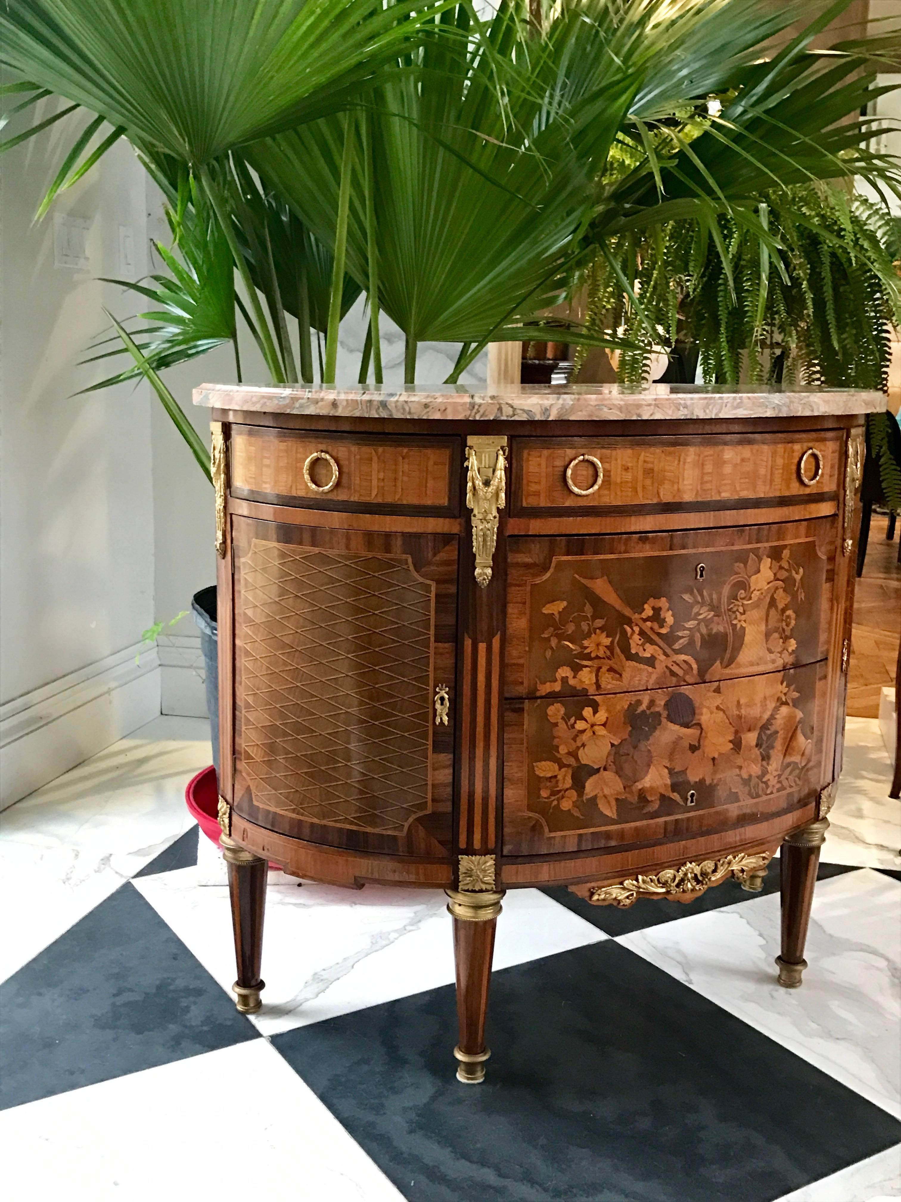 Marquetry Louis XVI Commode