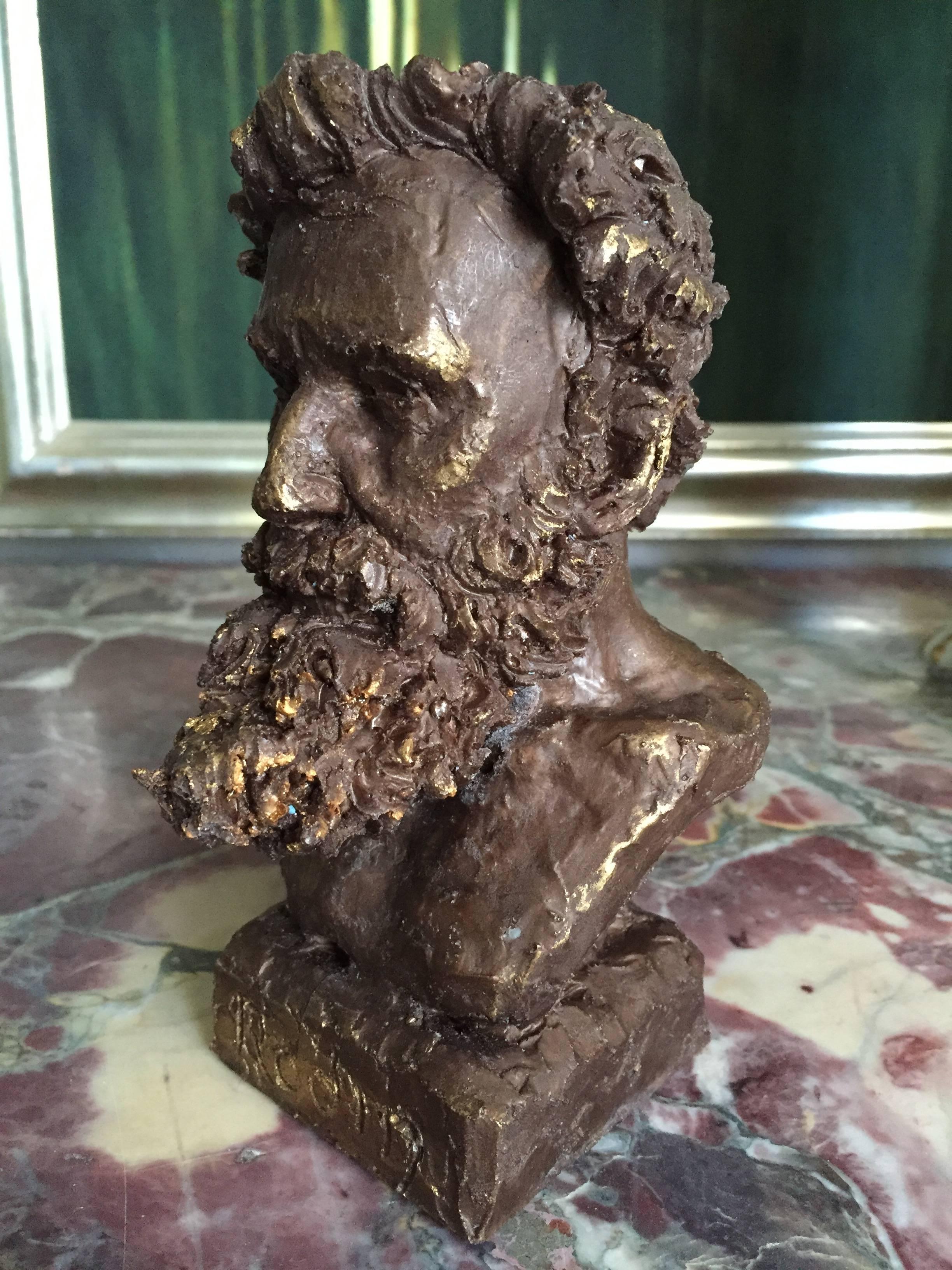 American Classical Bronze Bust of Rodin by Sculptor Daniel Altshuler, 2016