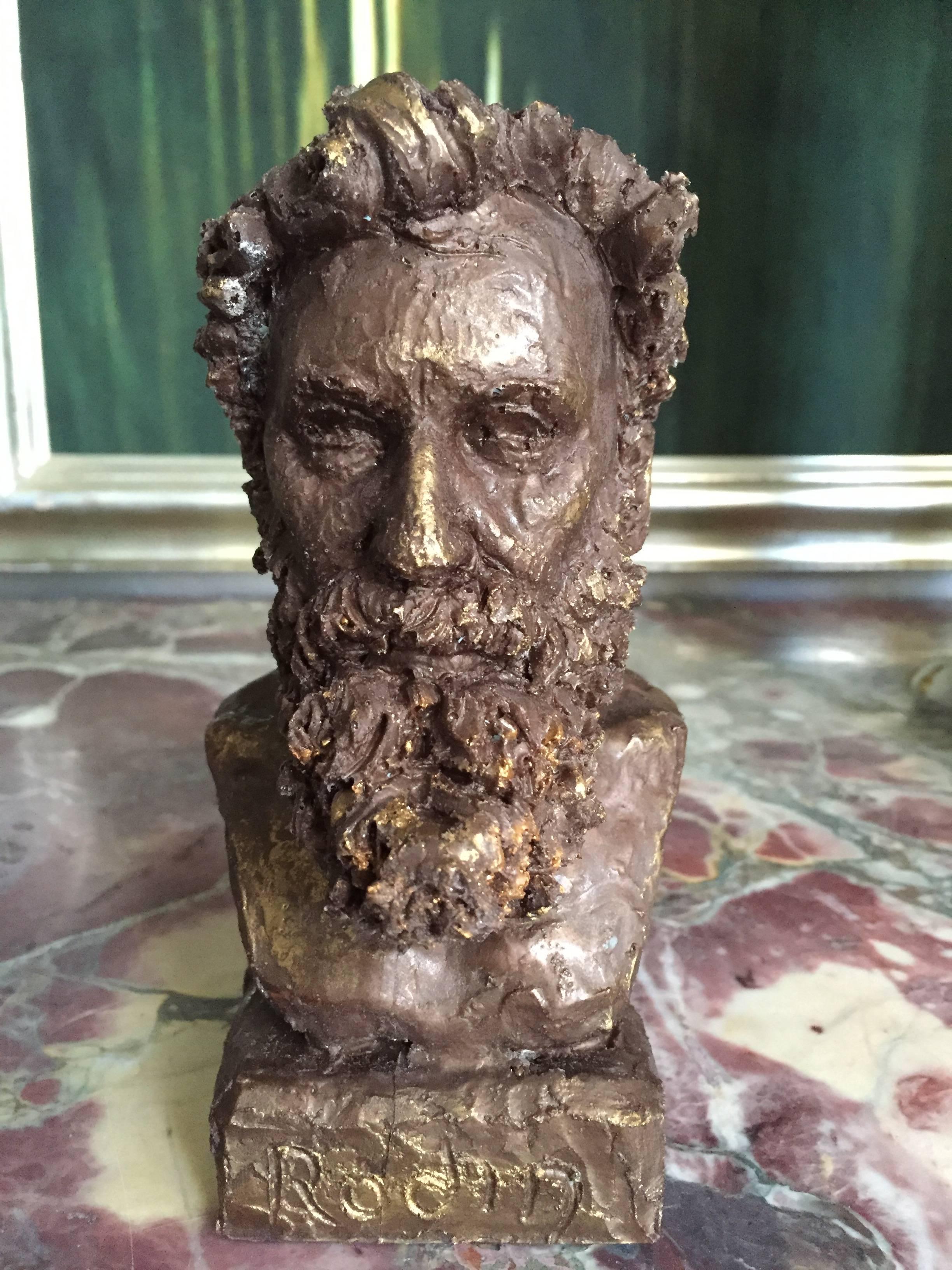 American Bronze Bust of Rodin by Sculptor Daniel Altshuler, 2016