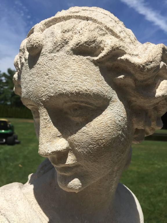 Statue of Summer in Baroque Style, Carved Limestone at 1stdibs