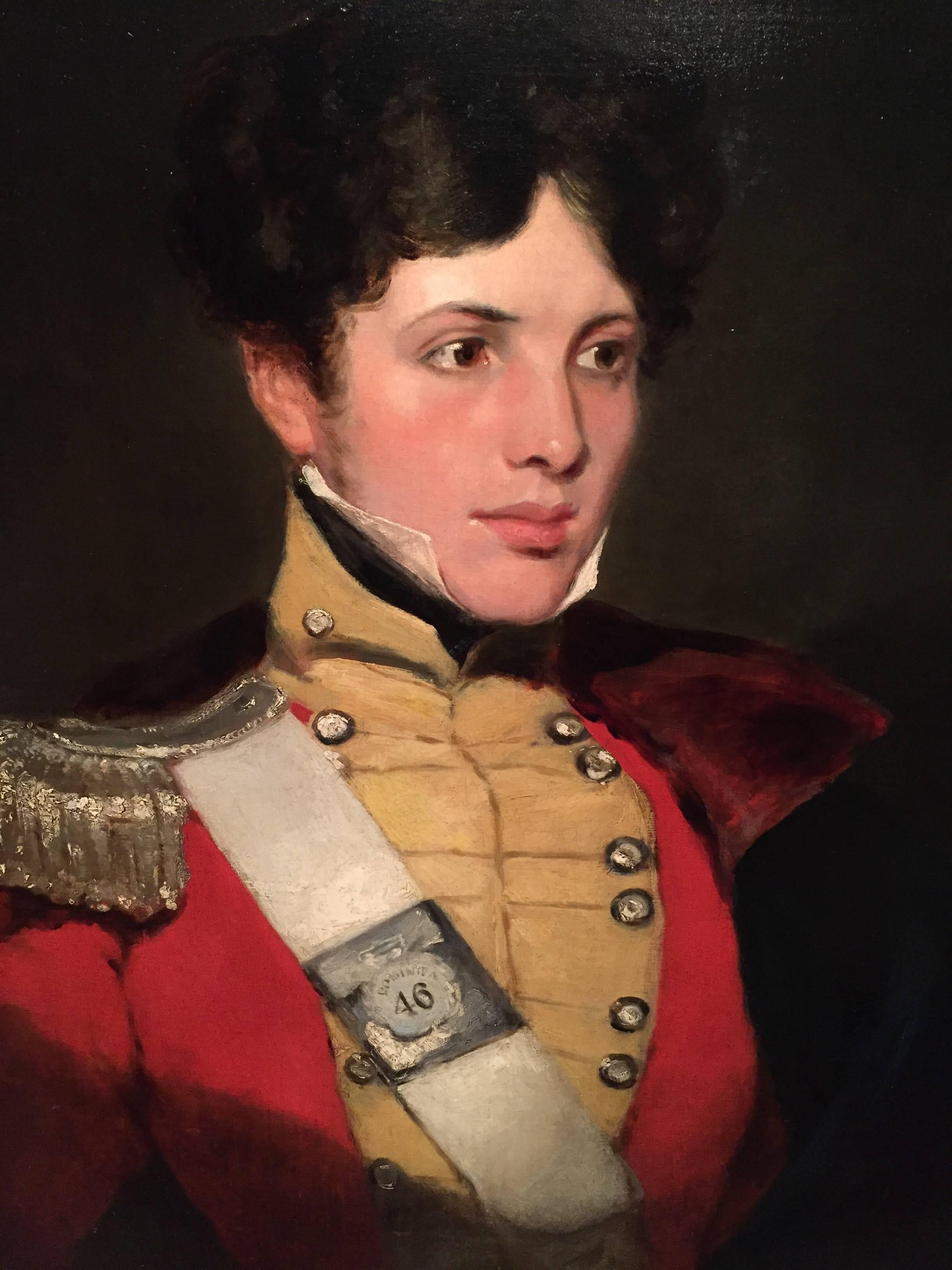 English Portrait of Gentleman in Military Costume, after Sir Thomas Lawrence, 1820