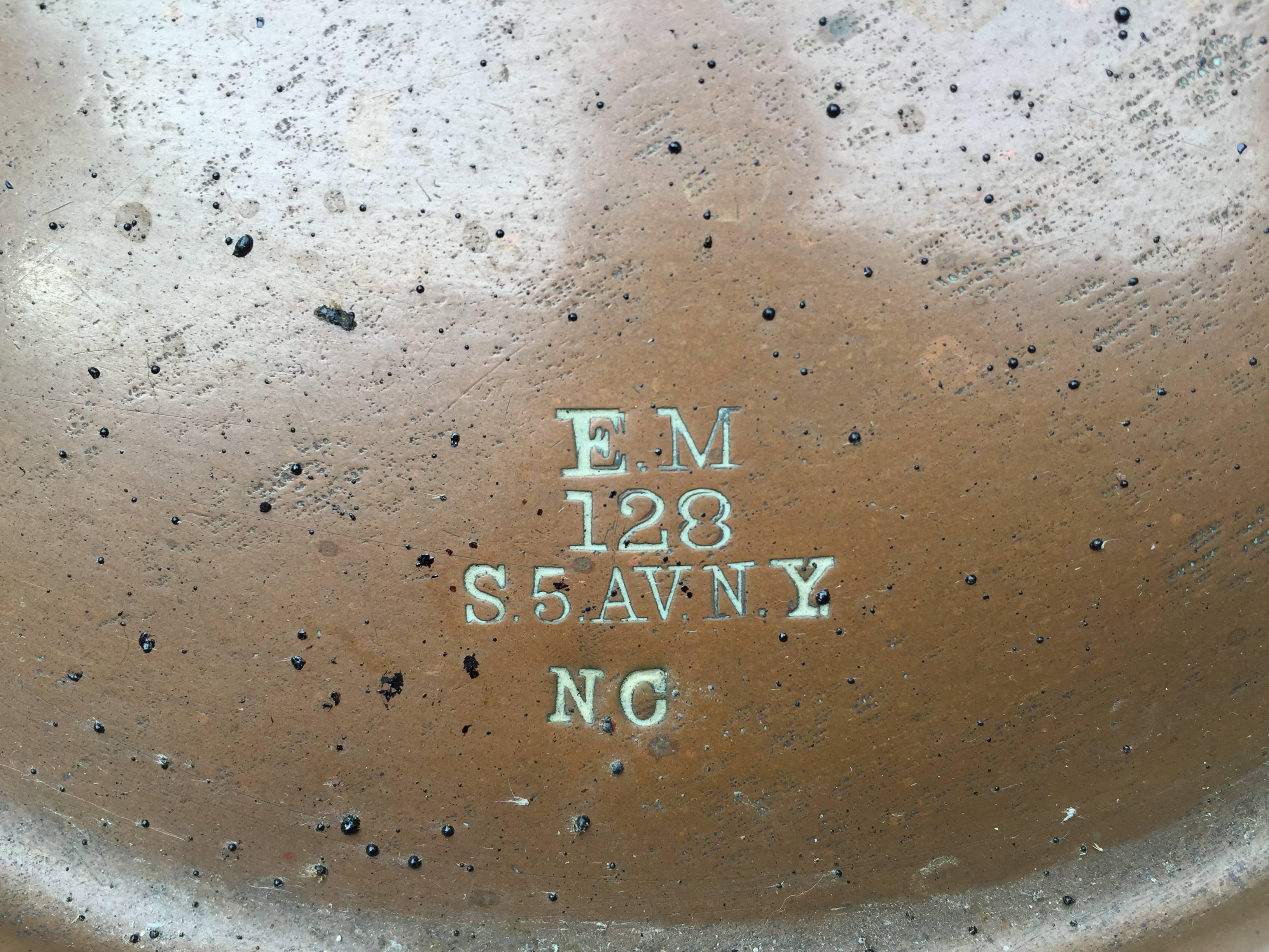 Rare Cornelius Vanderbilt II by L.F.D. & H., N.Y. Copper Pots In Good Condition In New Haven, CT