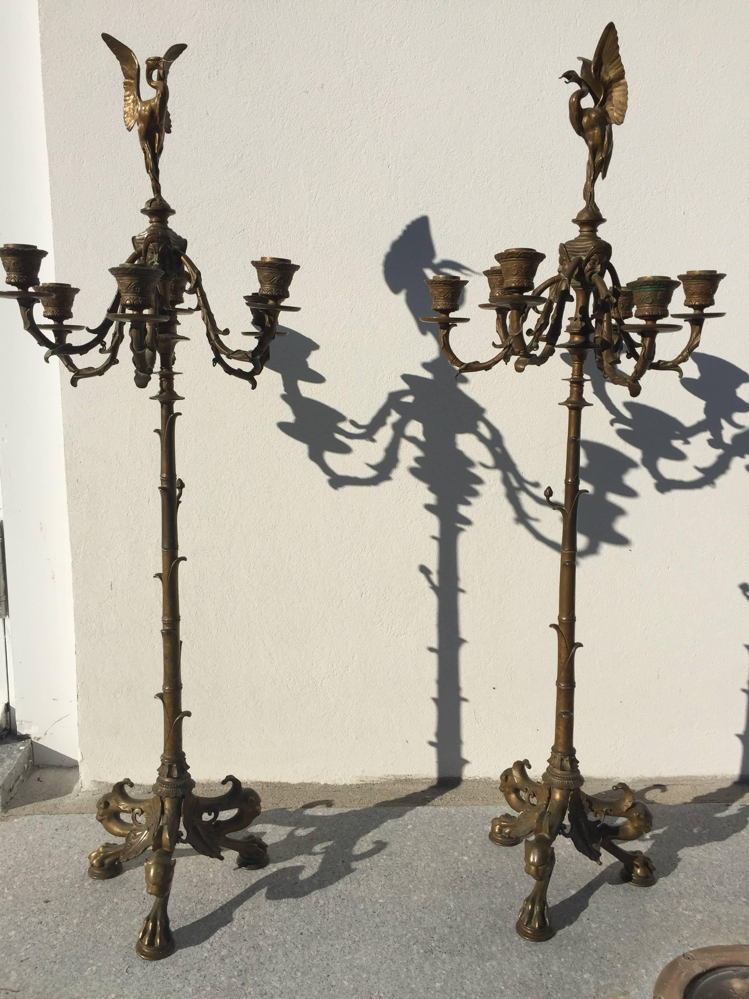 French Pair of Neoclassical Candelabra, F. Barbedienne 