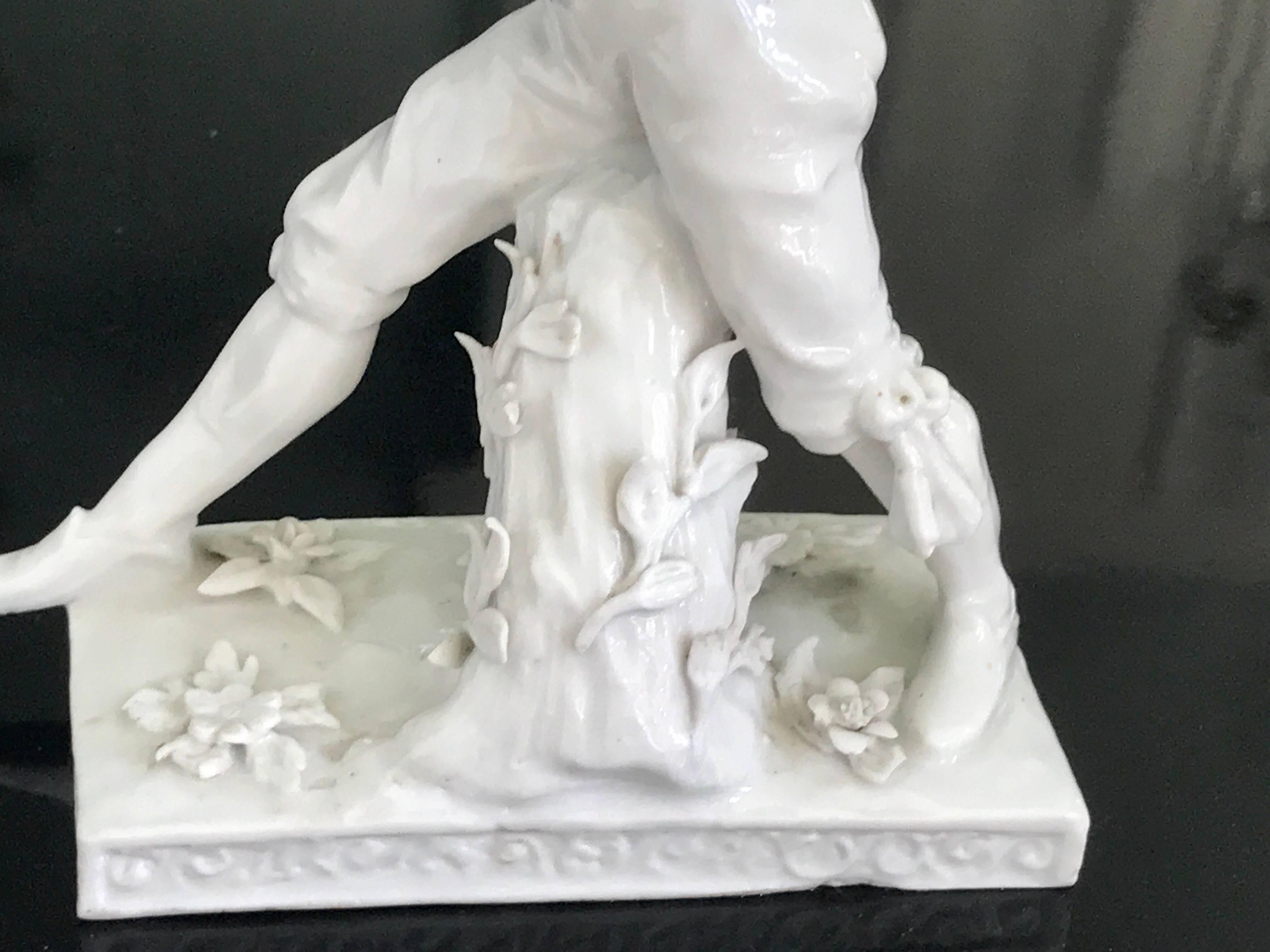 Pair of Porcelain Sculptures  In Good Condition For Sale In New Haven, CT