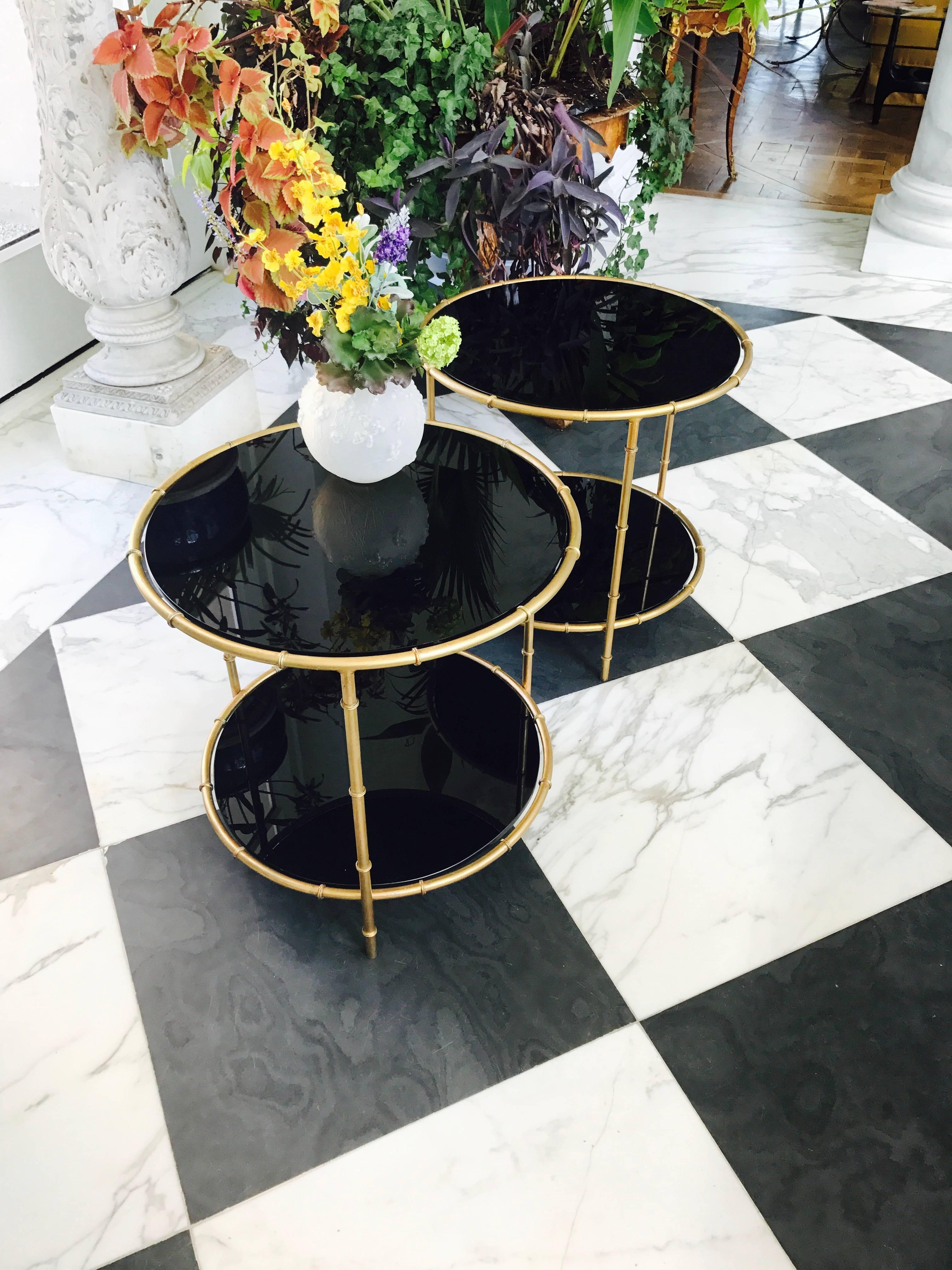 French Jansen Style Side Tables 