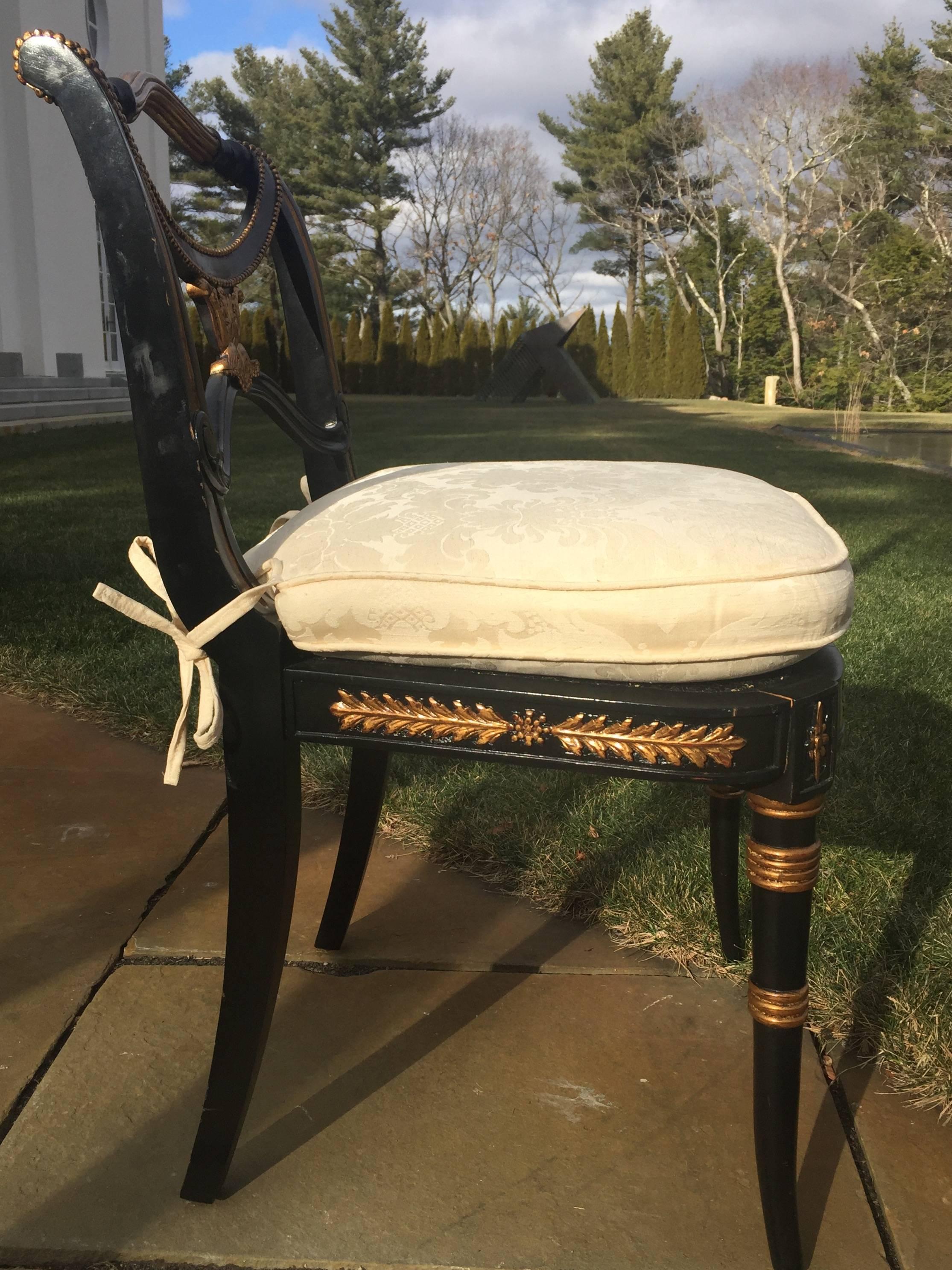  Regency Style Dining Chairs  In Excellent Condition In New Haven, CT