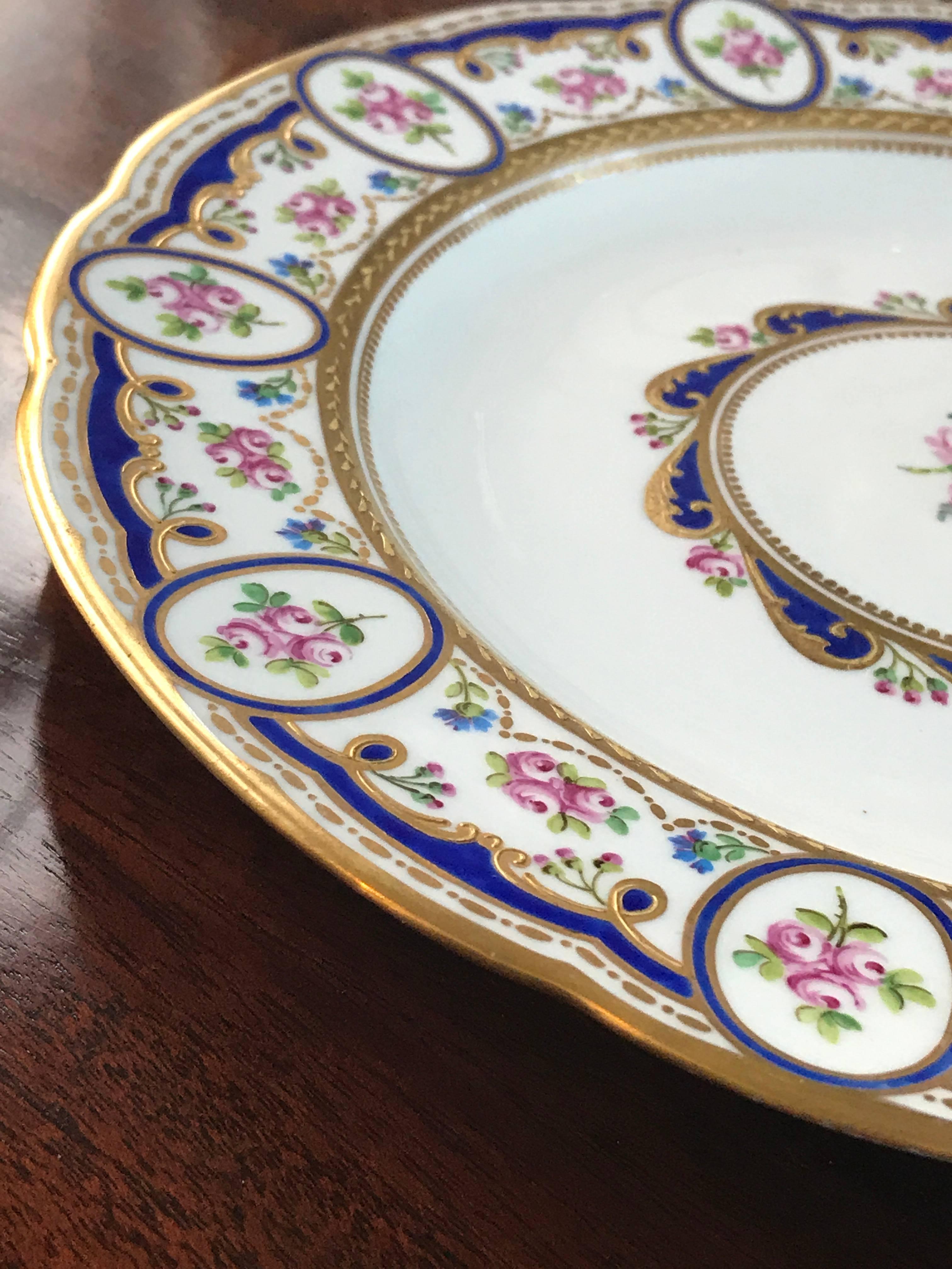 Gilt Sevres Dinner Plates