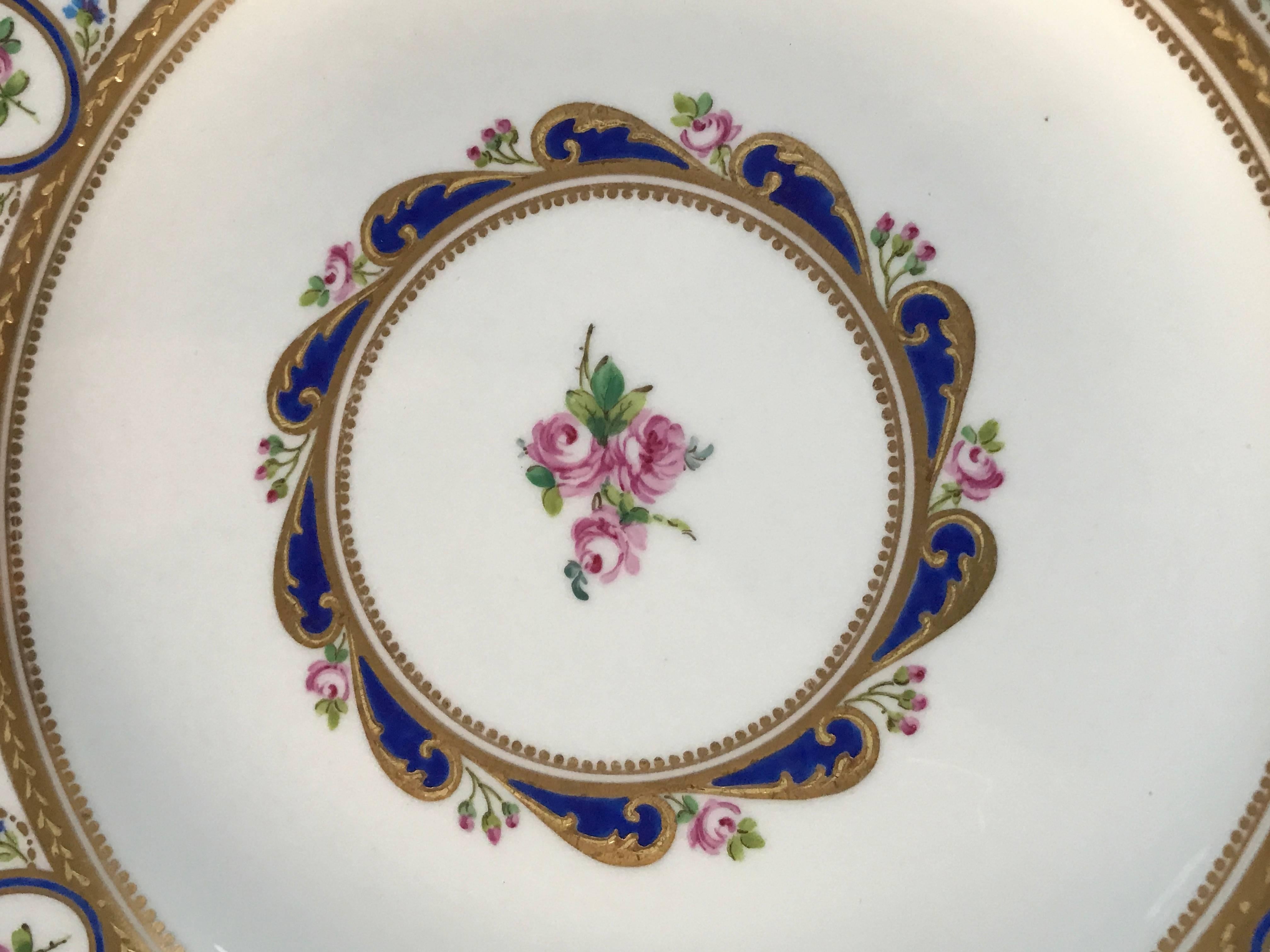 Late 19th Century Sevres Dinner Plates
