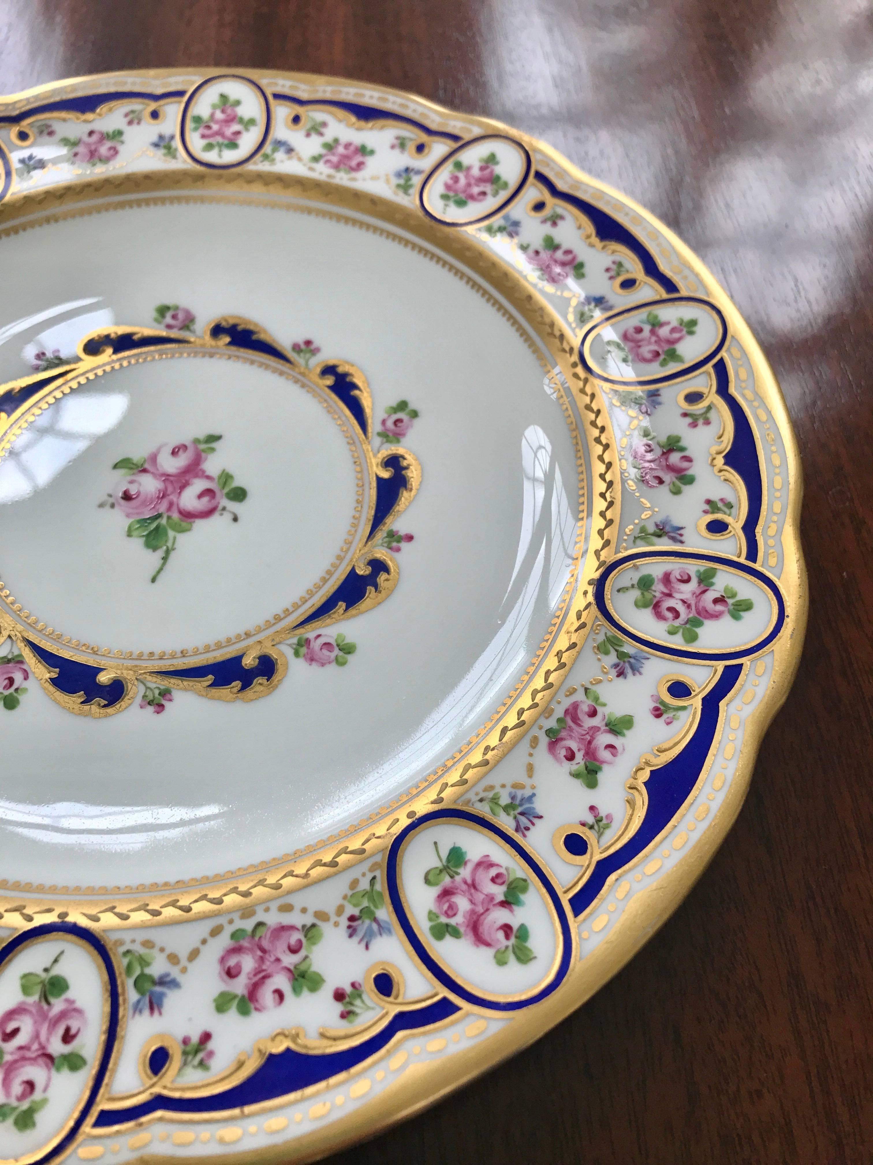 Hand-Painted  Wedgwood Dinner Plates 
