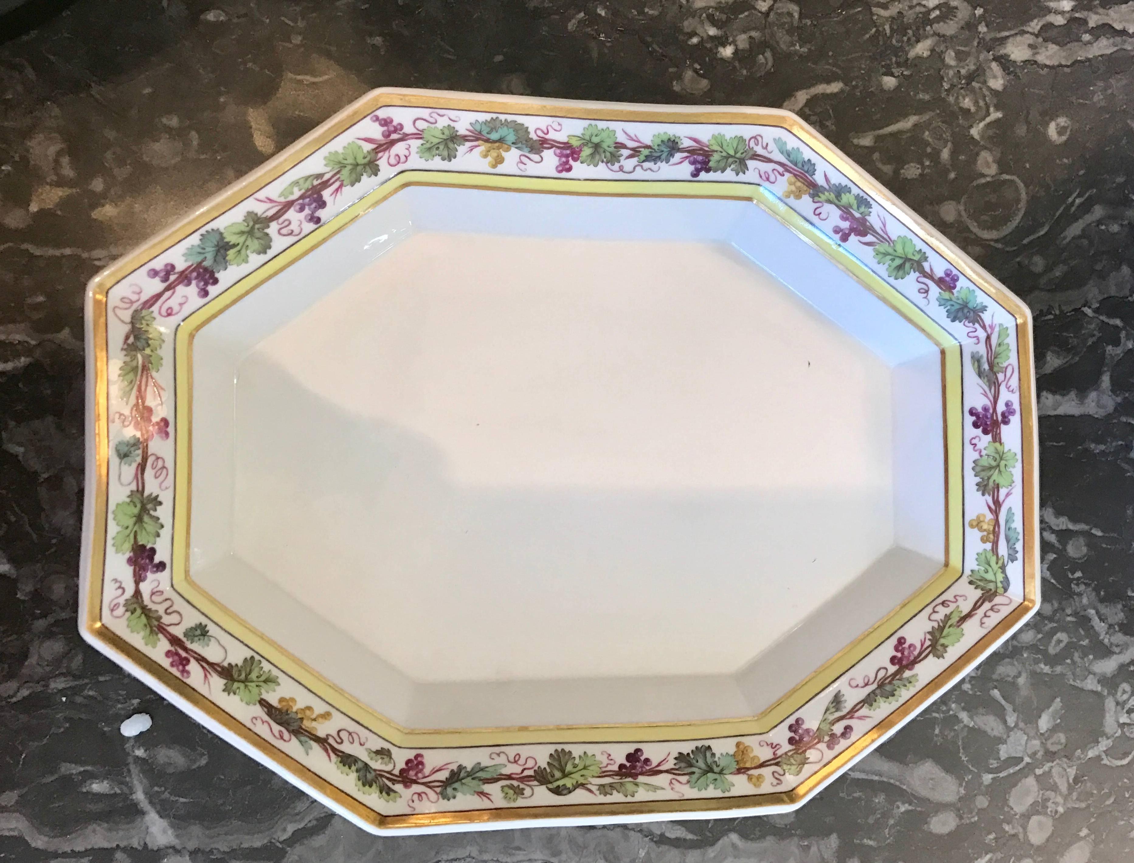 German Berlin/KPM Porcelain Dinner Service, King Wilhelm II Grape Motif For Sale