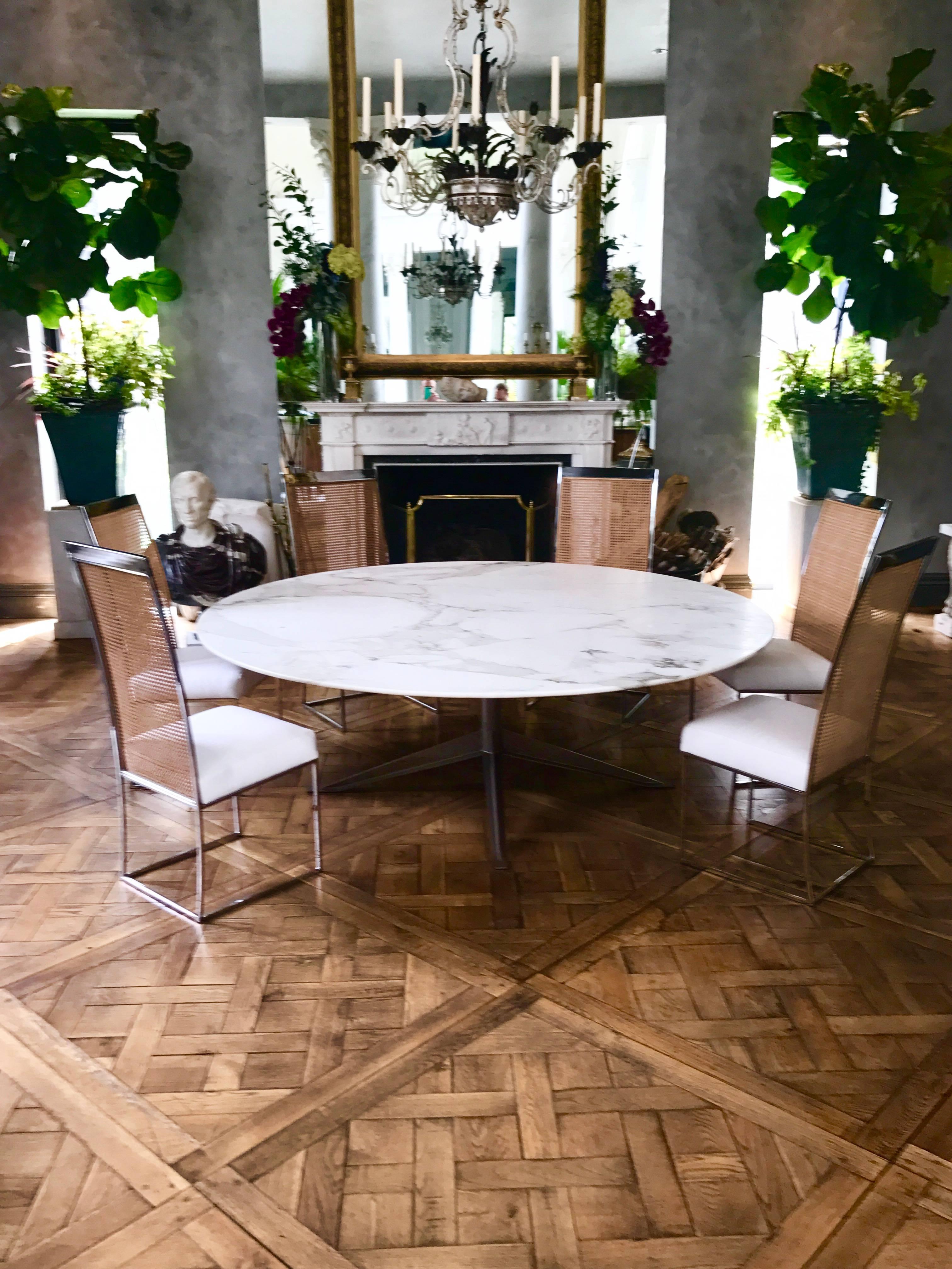 American Exceptional Knoll Marble Dining Table