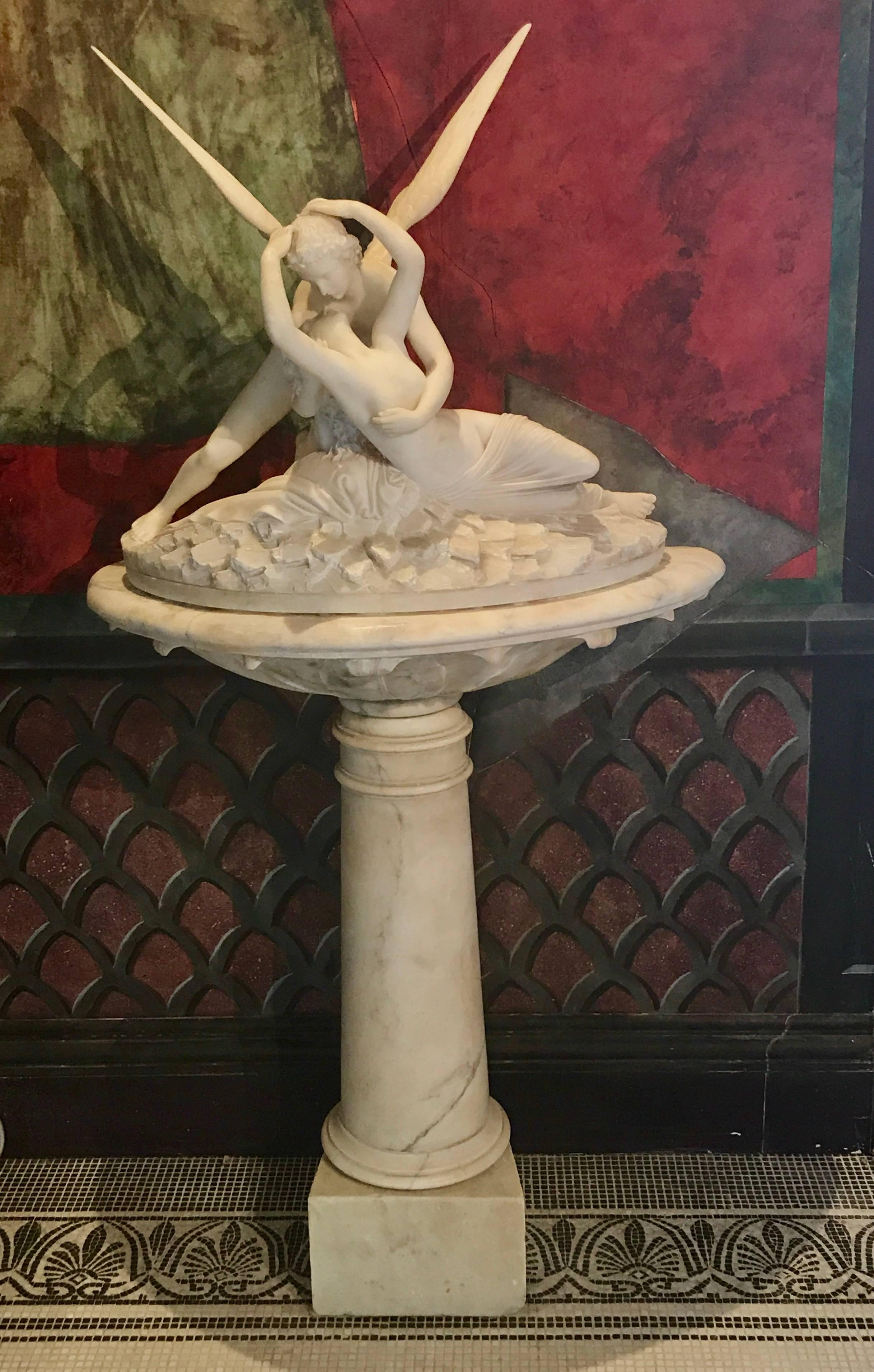 19th Century Sculpture of Amor and Psyche For Sale