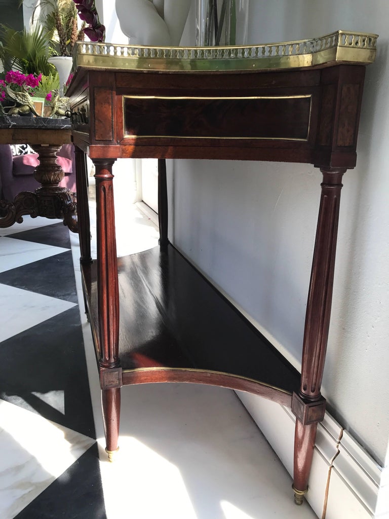 Pair of Marble Top Console Tables For Sale at 1stdibs