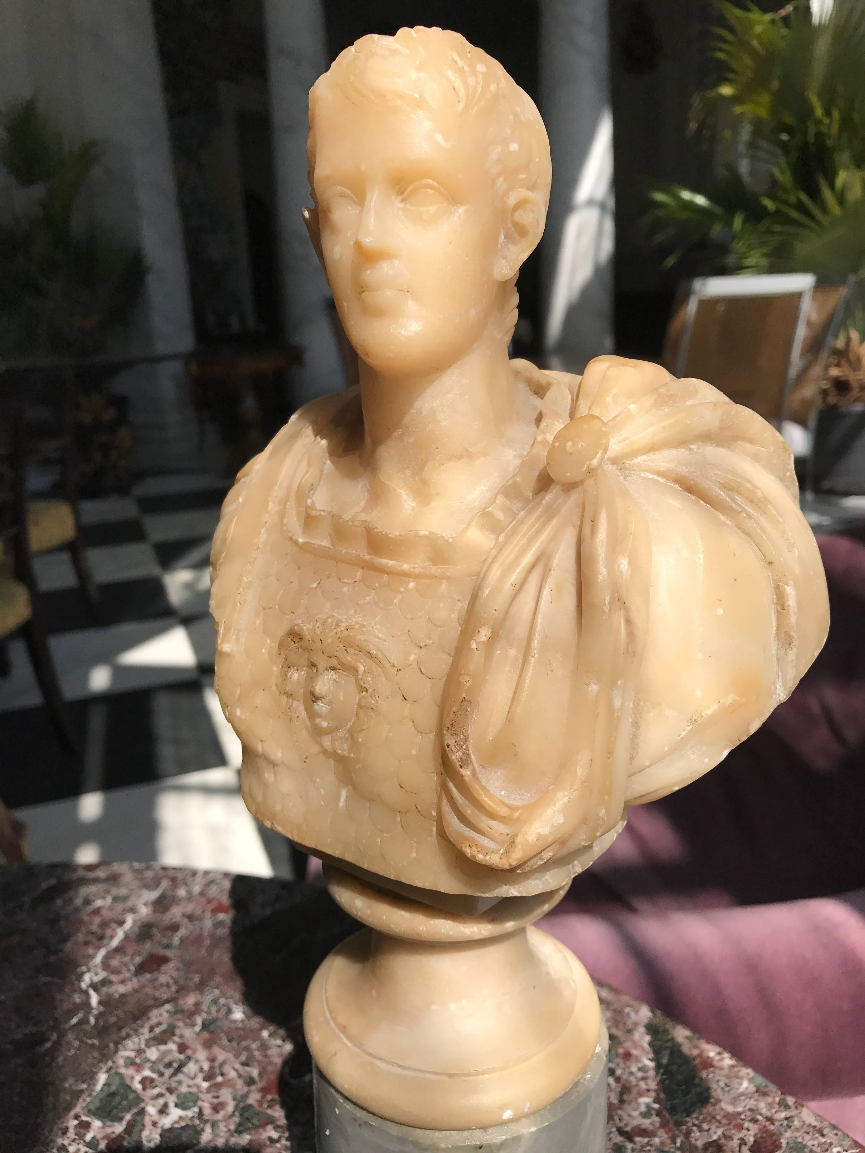 Classical Roman Marble Bust of Caesar For Sale