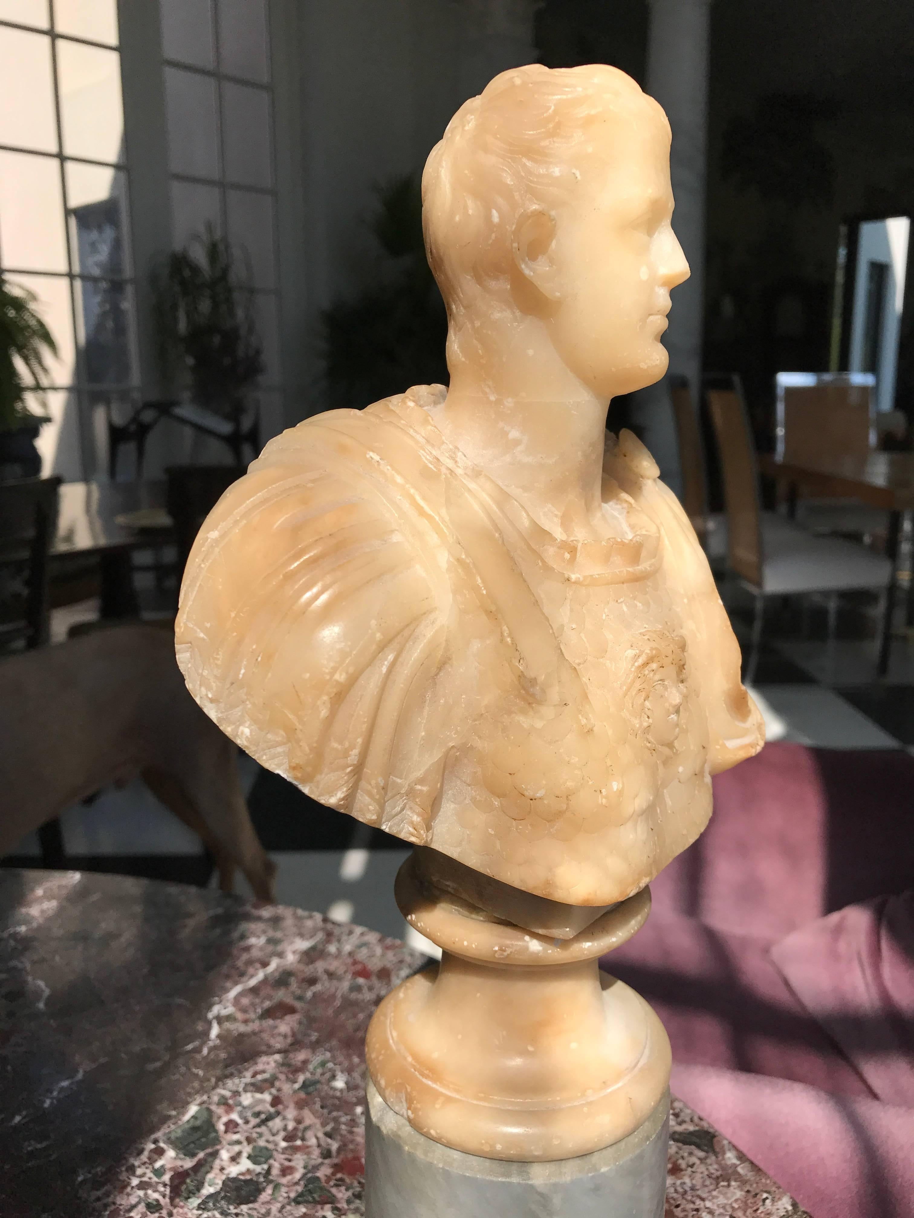 Italian Marble Bust of Caesar For Sale